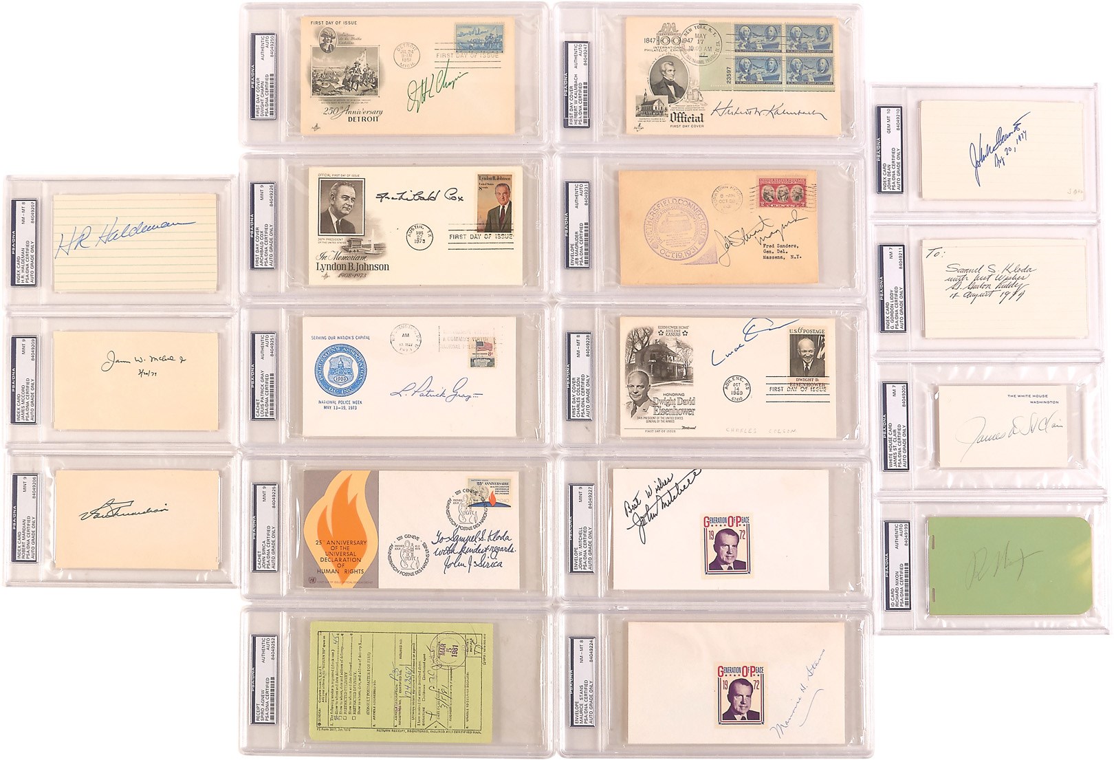 - Watergate Scandal Autograph Collection of Seventeen from an Old Time Collector (All PSA Slabbed)