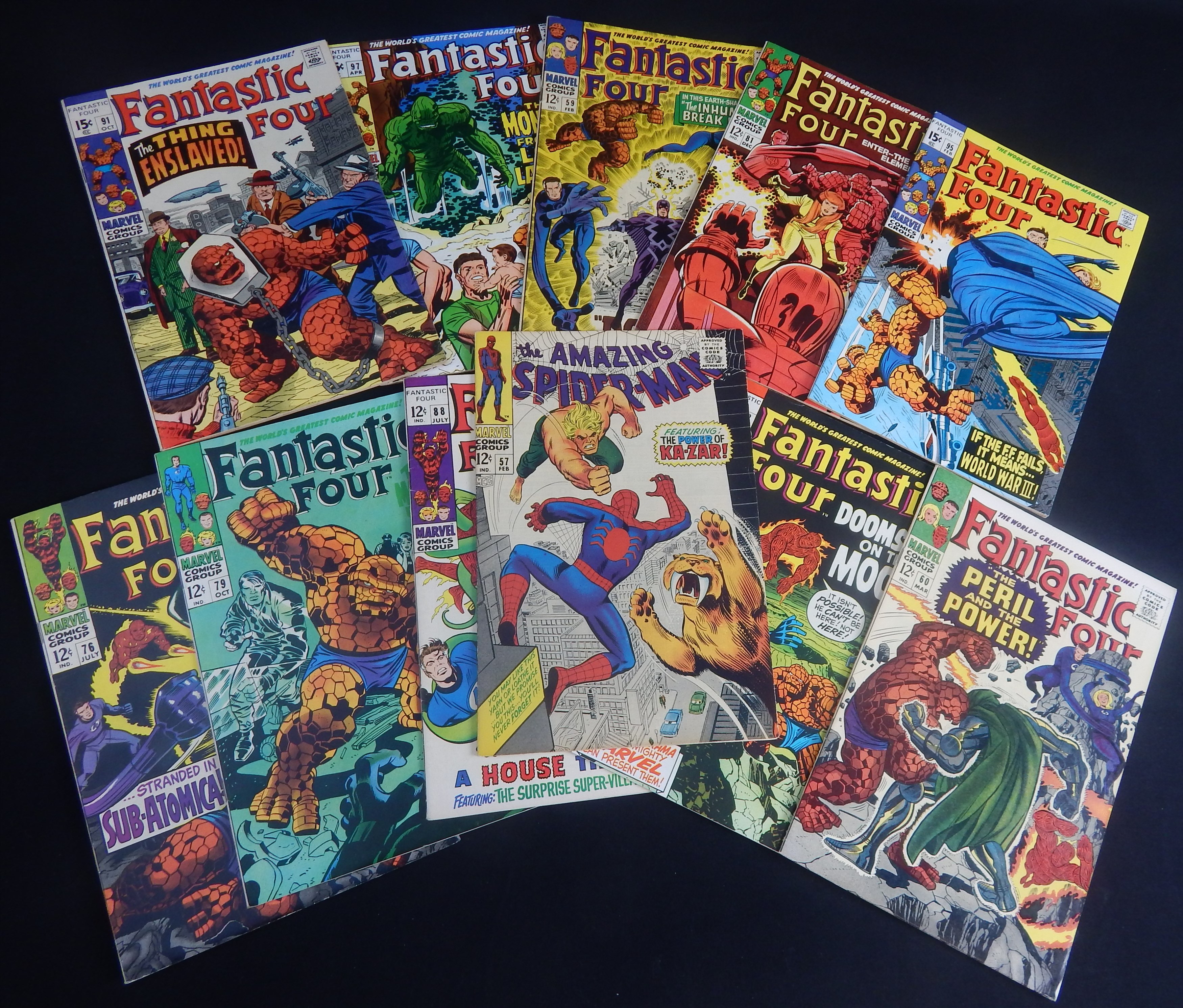 - High Grade 1960s Fantastic Four Marvel Comic Lot (11)