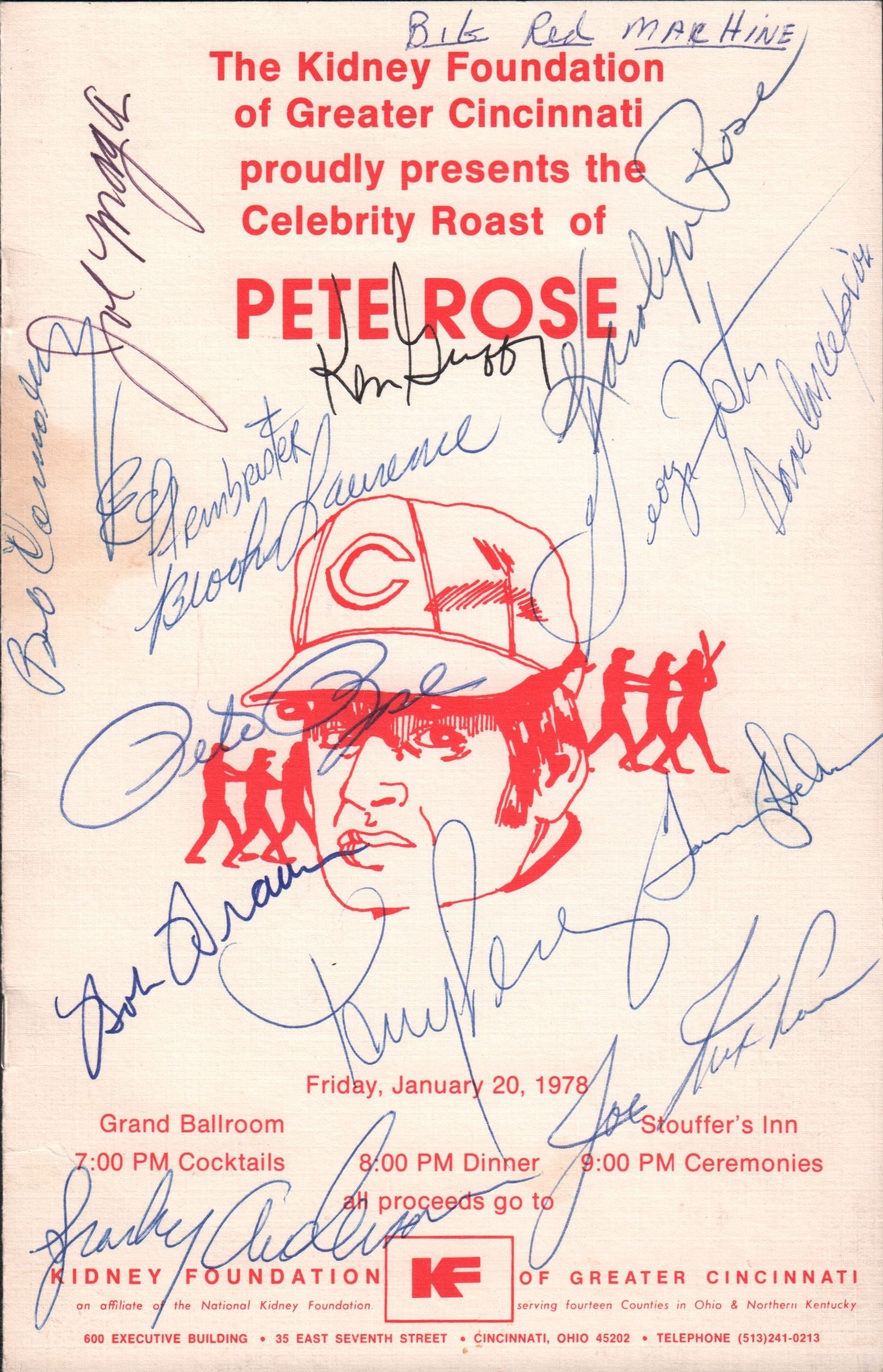 Baseball Autographs - 1978 Pete Rose Celebrity Roast Signed Program