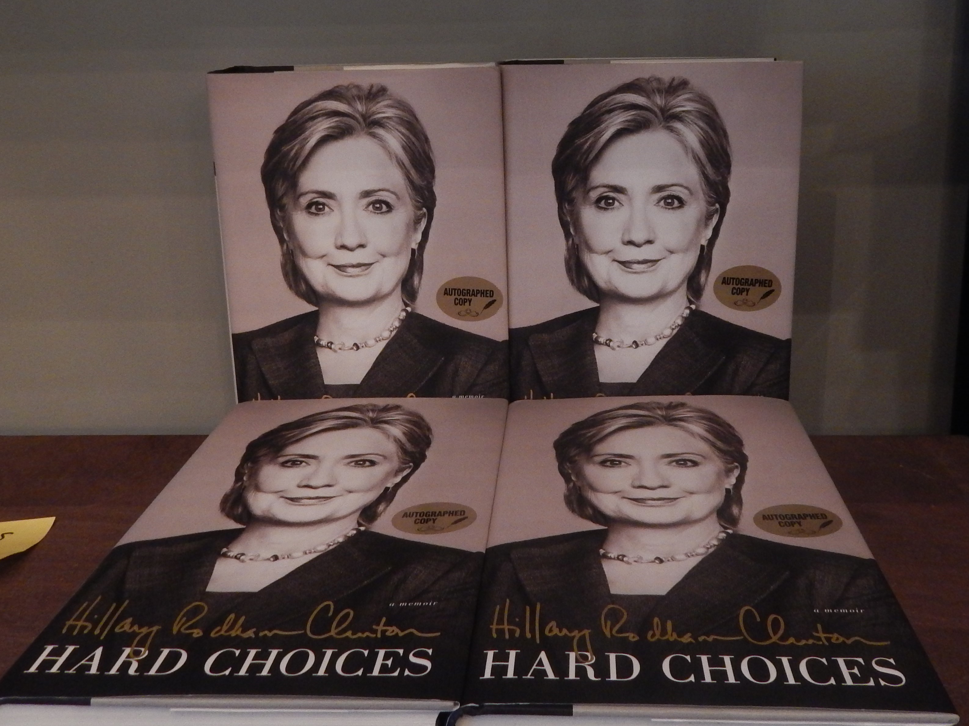 - Four Signed Hillary Clinton "Hard Choices" Books PSA/DNA