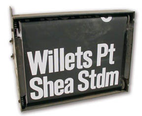 - 1960's Shea Stadium Bus Sign (22x16x6")