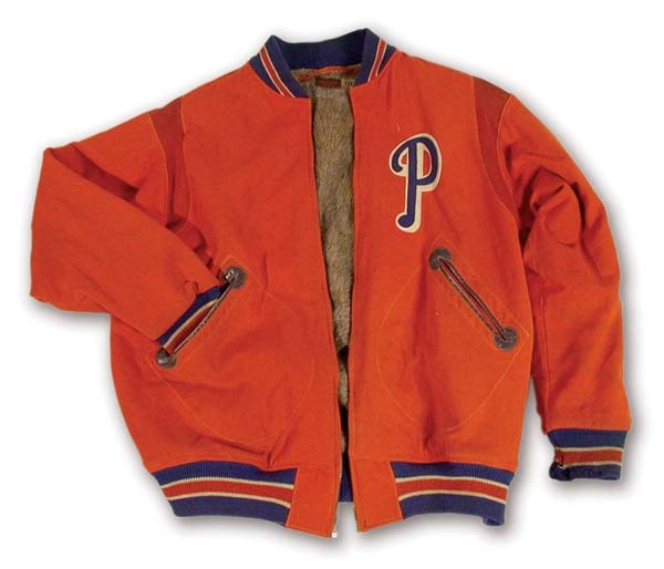 Baseball Equipment - Late 1940's Philadelphia Phillies Game Worn Warm-Up Jacket