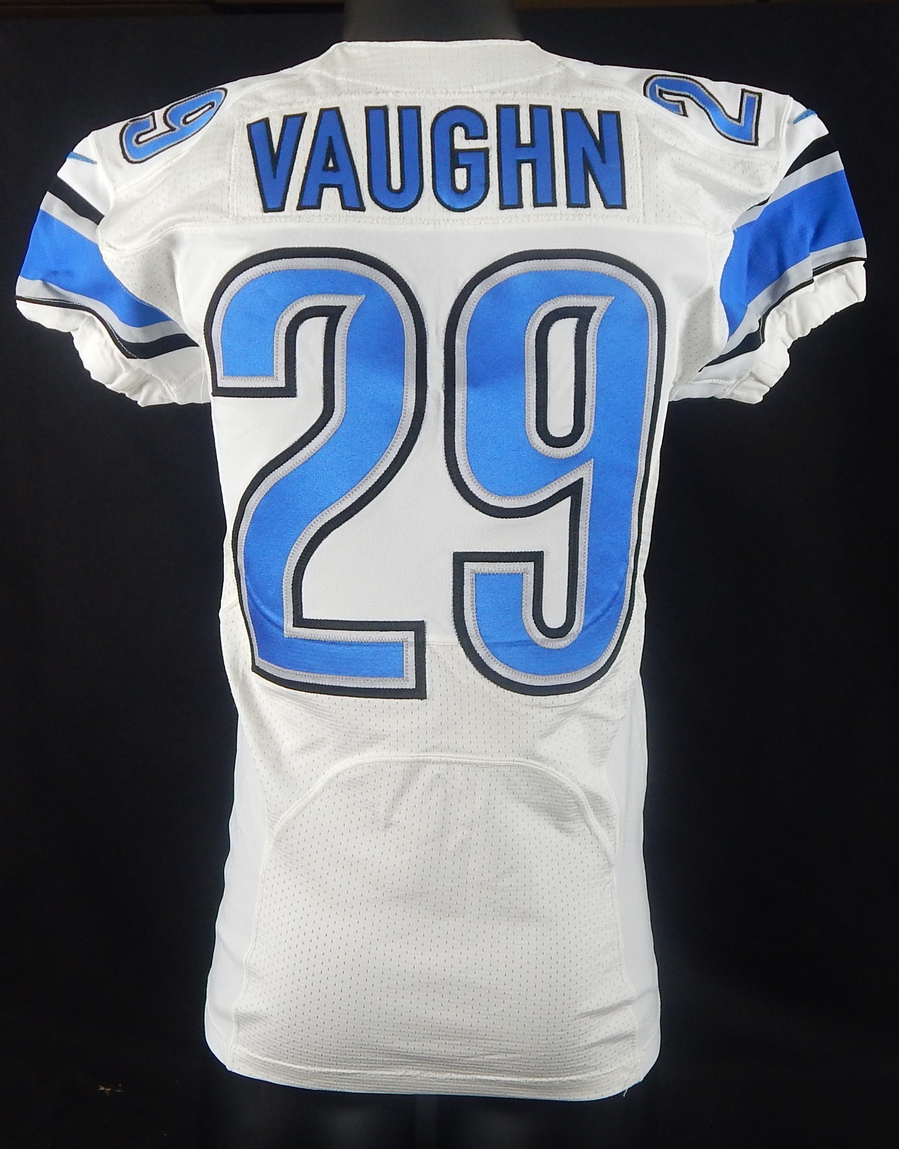 - 2014 Detroit Lions Cassius Vaughn Game Worn Jersey