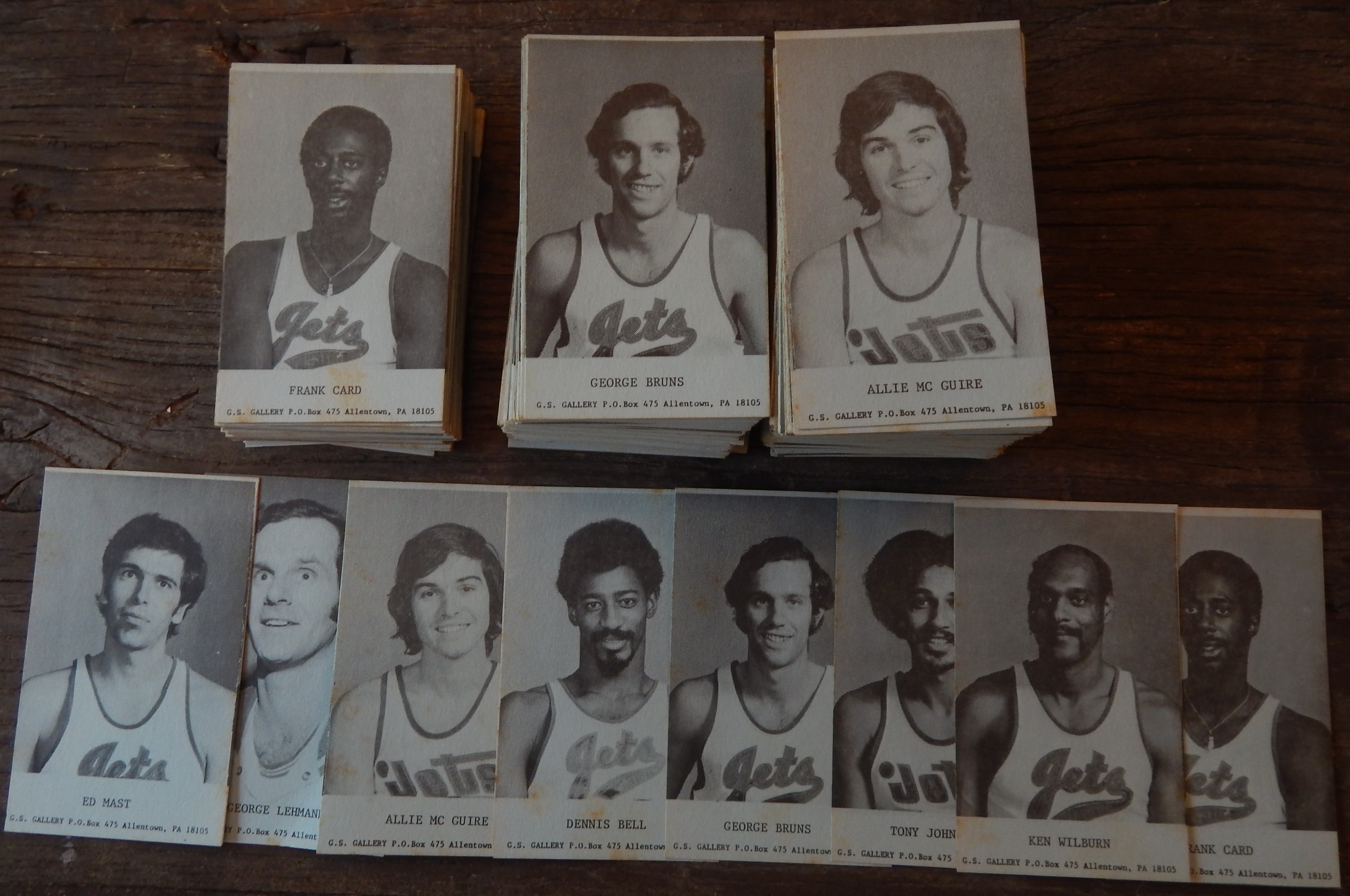 Basketball Cards - 1973-74 Allentown Jets CBA Basketball Cards by G.S. Gallery 400+ Cards