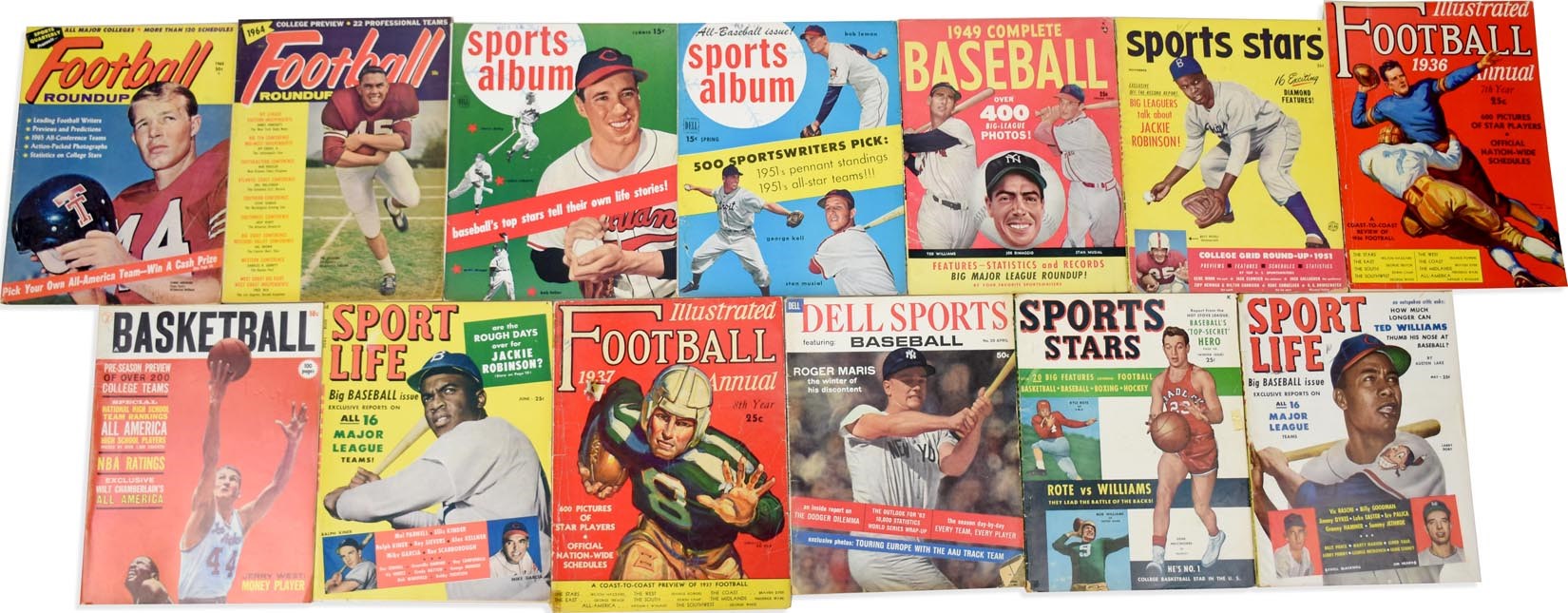1930s-60s Baseball, Basketball & Football Publication Collection (125+)