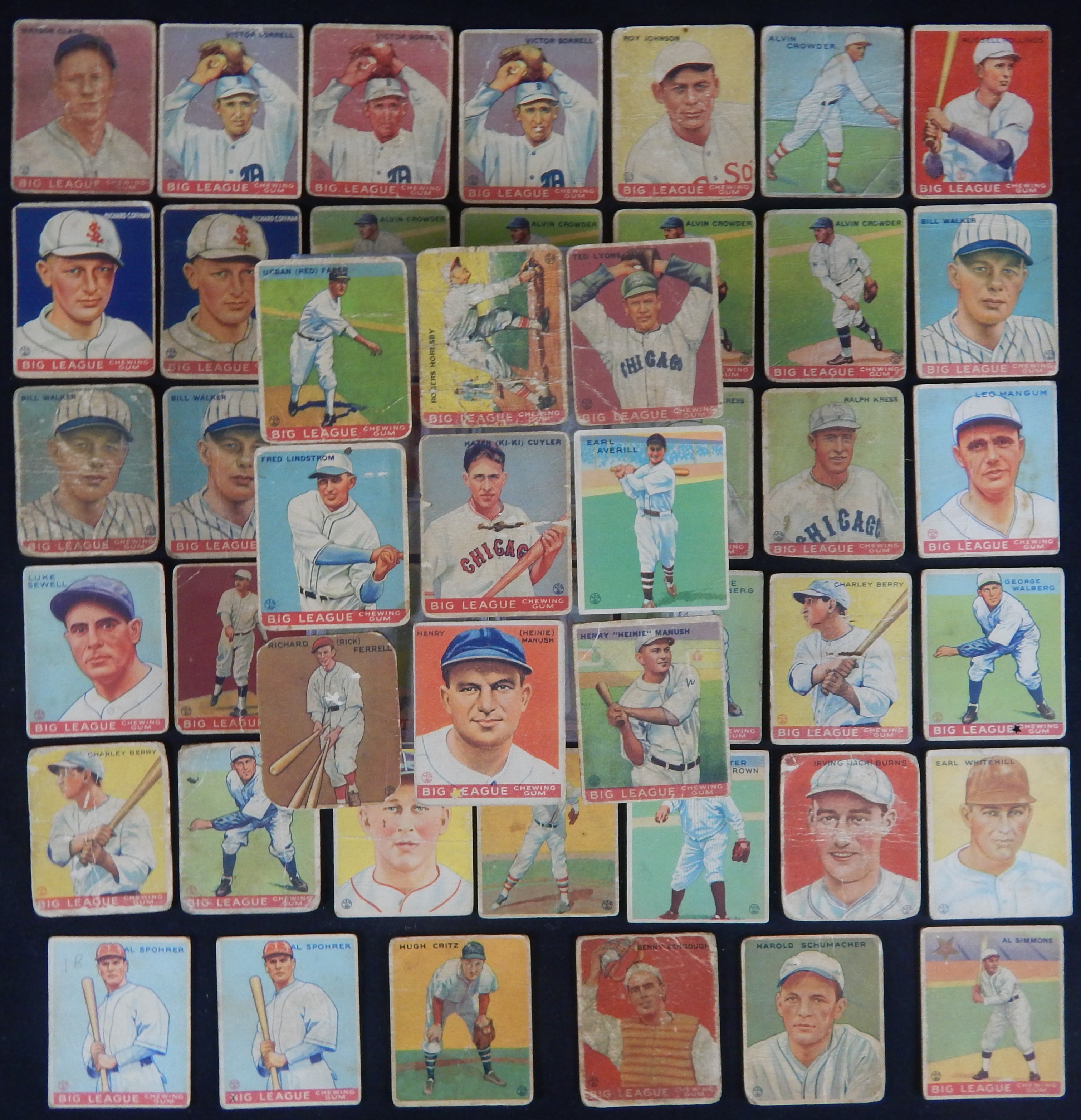 - 1933 Goudey Collection of 49 Cards with 10 HOFers!
