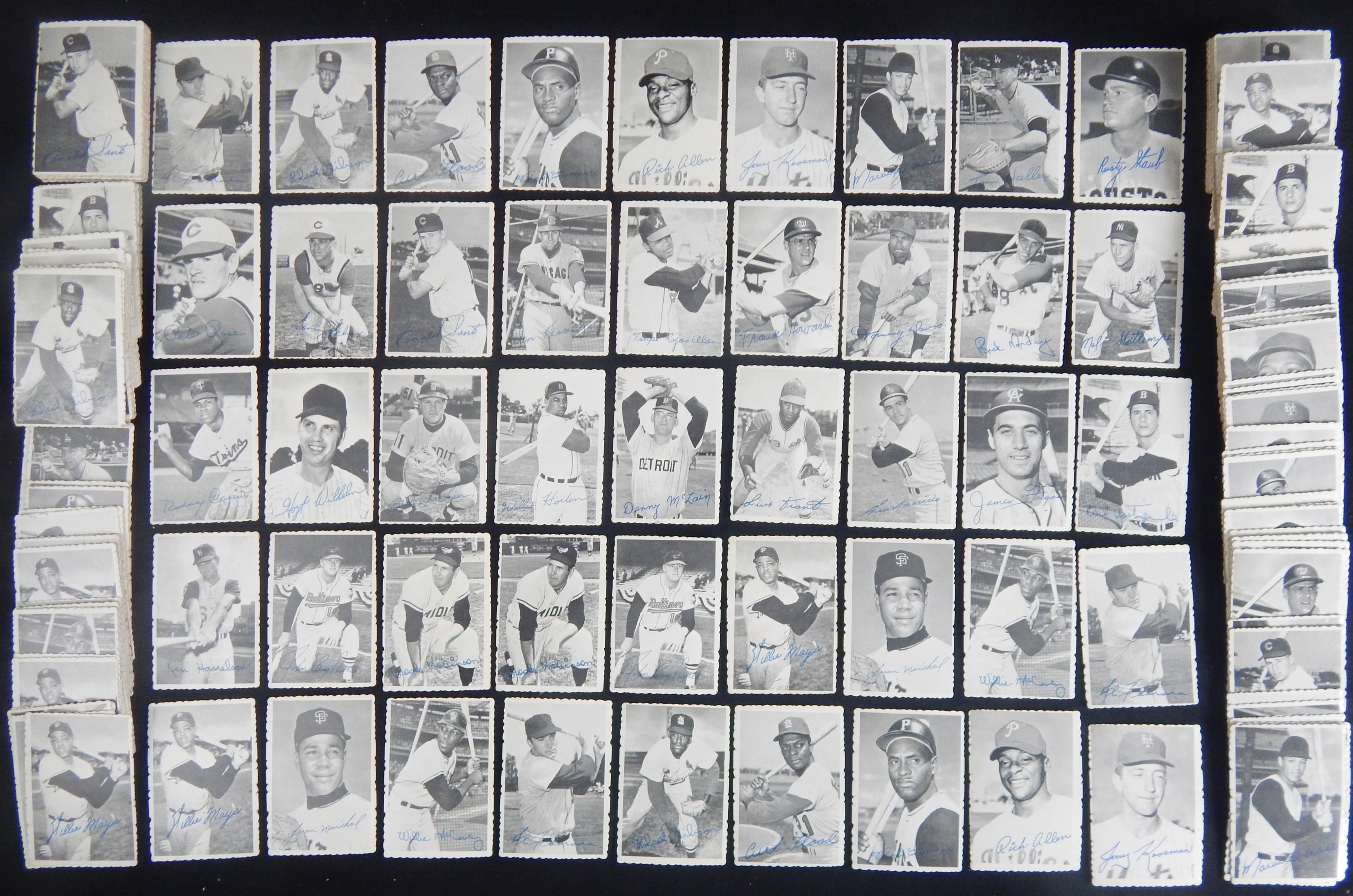 1969 Topps Deckle Edge Hoard of EIGHT Complete Sets
