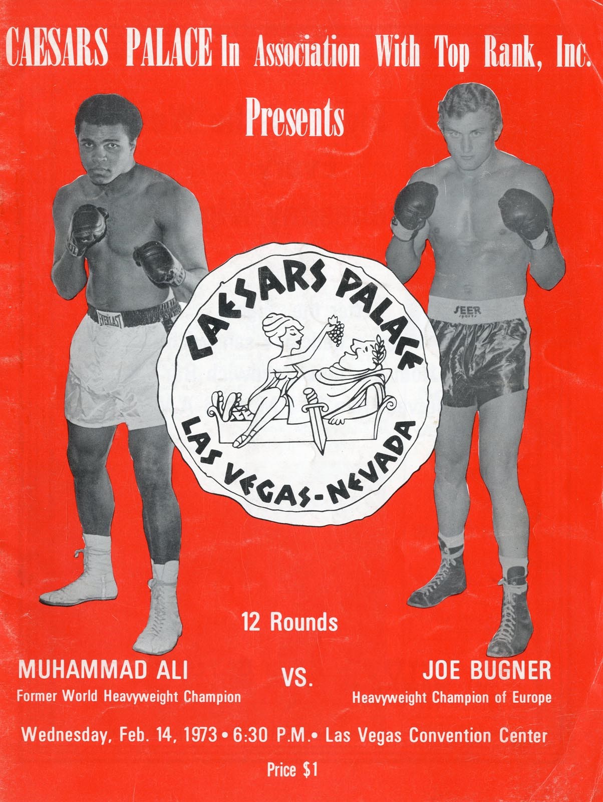 Muhammad Ali & Boxing - 1973 Muhammad Ali vs. Joe Bugner I On-Site Program