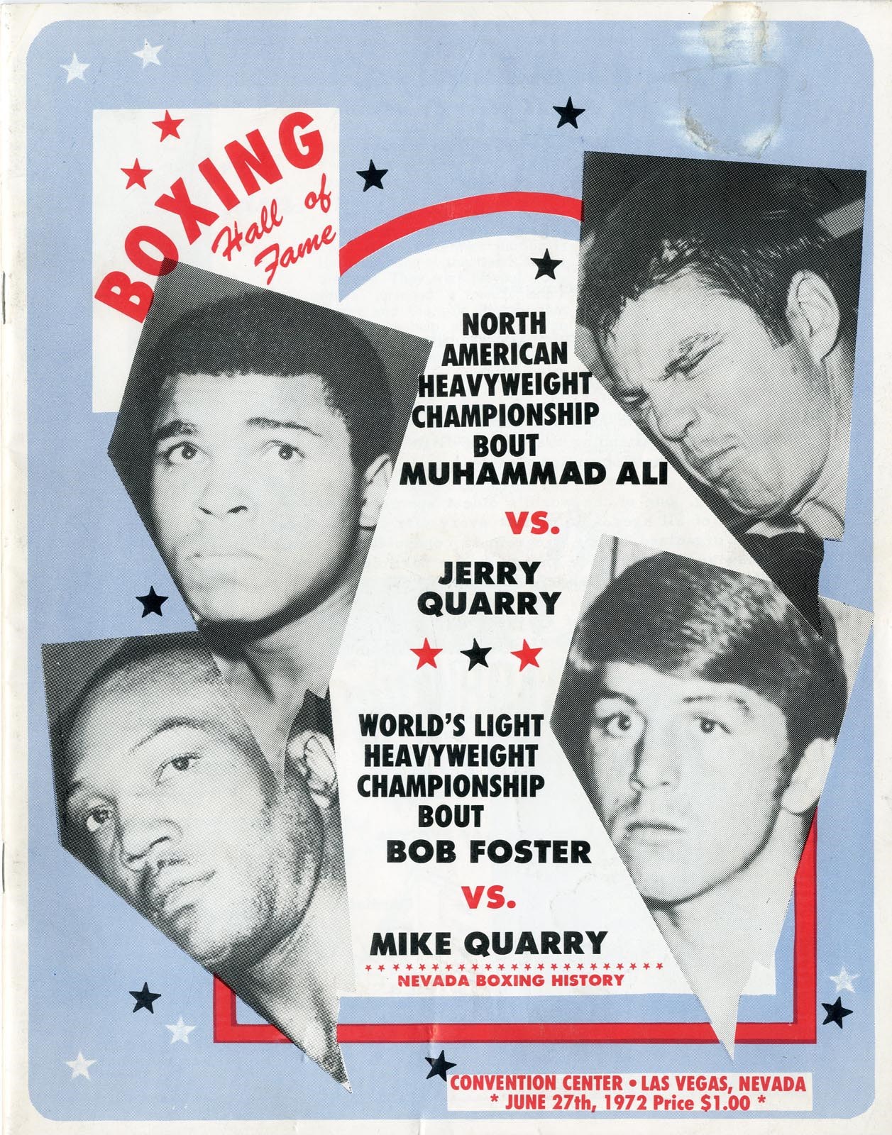 Muhammad Ali & Boxing - 1972 Muhammad Ali vs. Jerry Quarry II On-Site Program