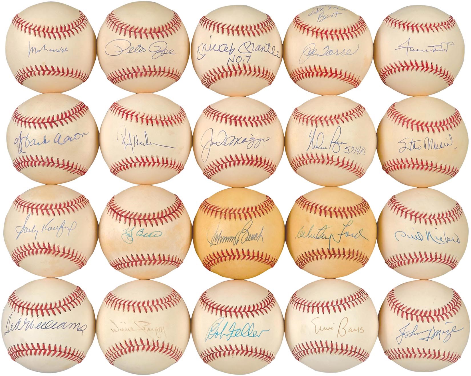 Baseball Autographs - In-Person Signed Baseball Collection (120)