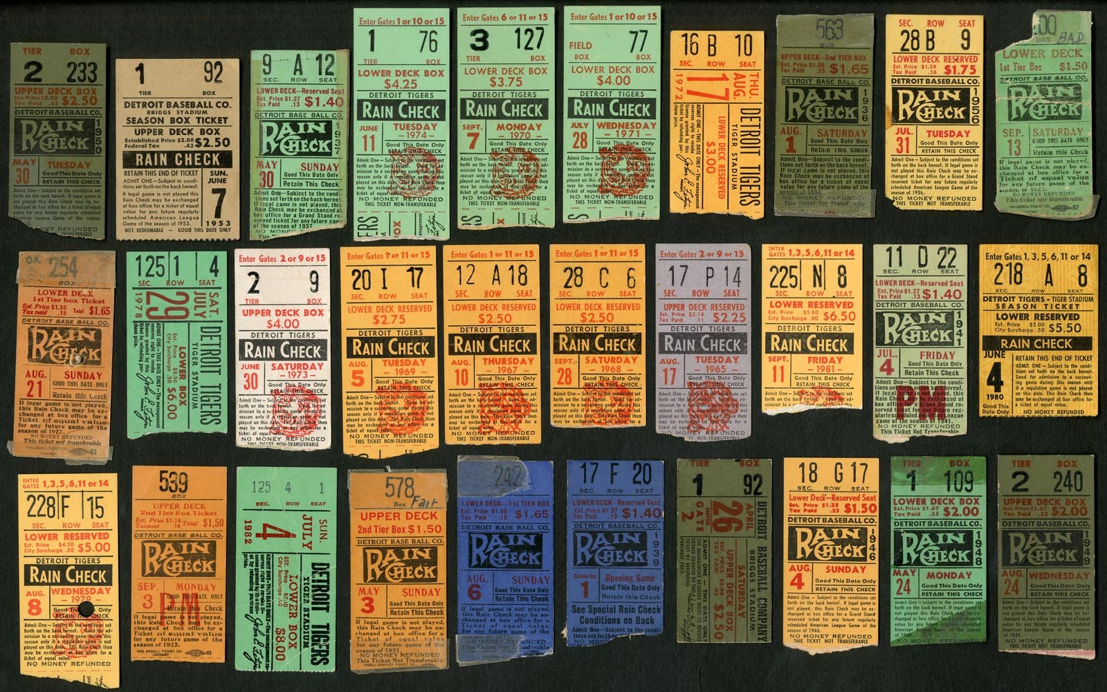 Tickets, Publications & Pins - 1920s Forward Detroit Tigers Ticket Collection (34)