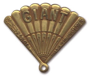 - 1927 Kenesaw Mountain Landis New York Giants Gold Pass (1.5x1.5")