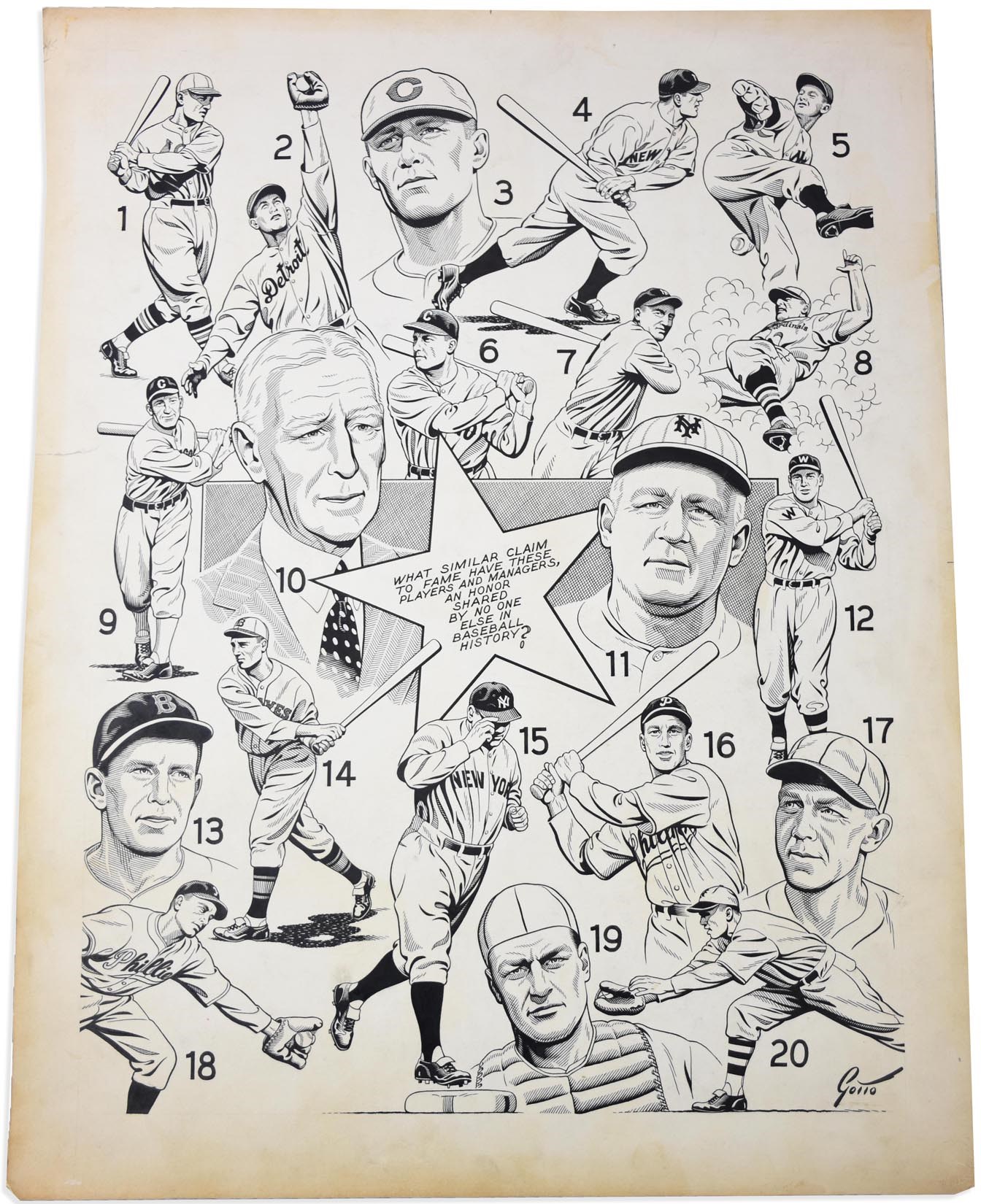 Sports Fine Art - Exceptional 1960 Sporting News Original Art by Ray Gotto