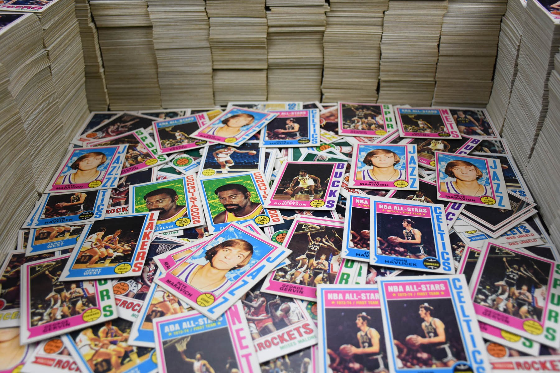 “The Hoarder” Collection - 1970s-80s Topps & Fleer Basketball Card Find (appx 50,000)