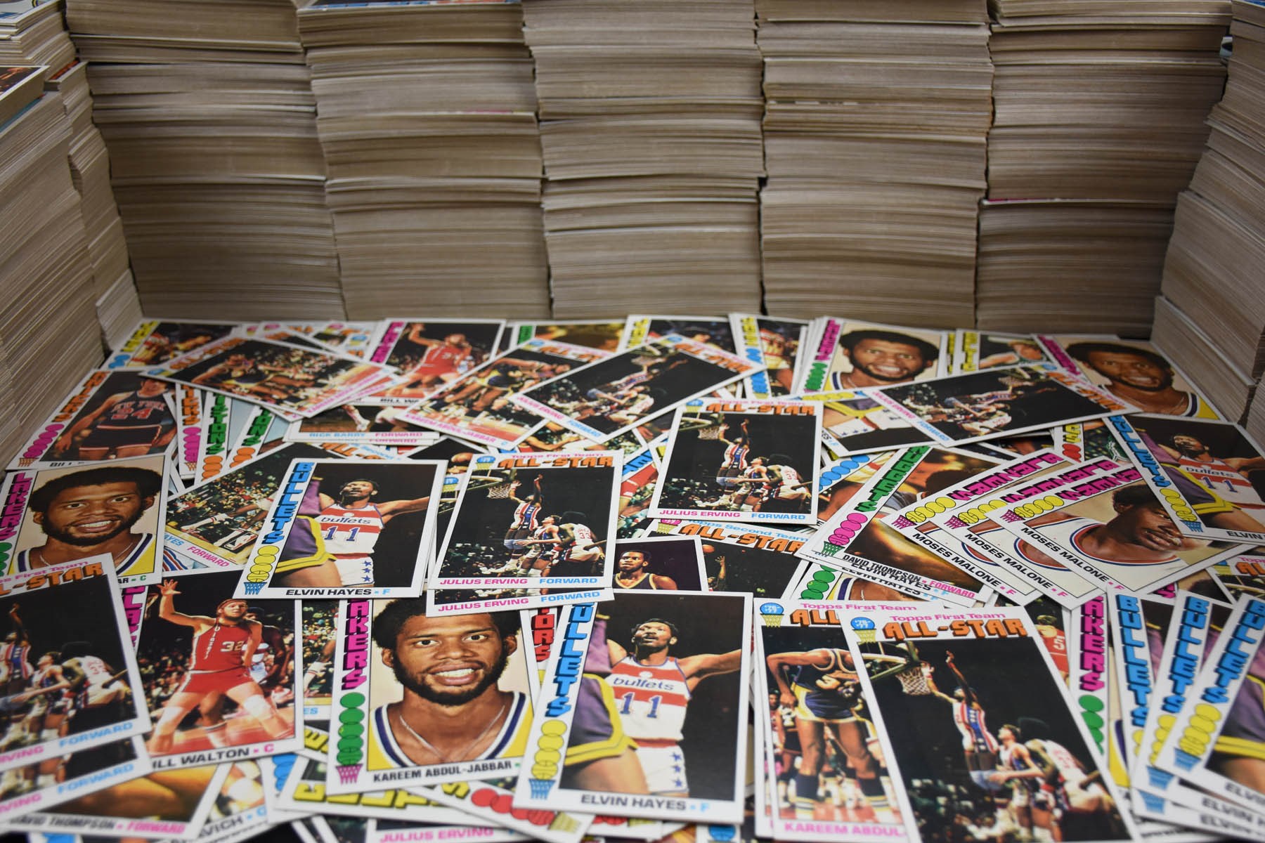 “The Hoarder” Collection - High Grade 1976-77 Topps Basketball from Vending Major Find (50,000+ cards)