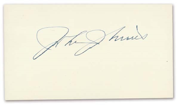 - Johnny Evers Signed Index Card