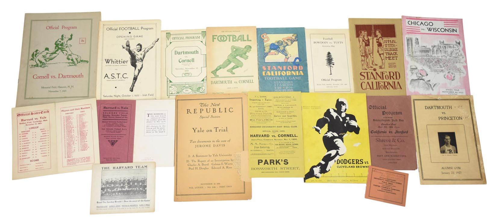 - 1890s-2000s Pro & College Sports Program Collection w/Alcindor's 1st UCLA Game - Some Signed (250+)