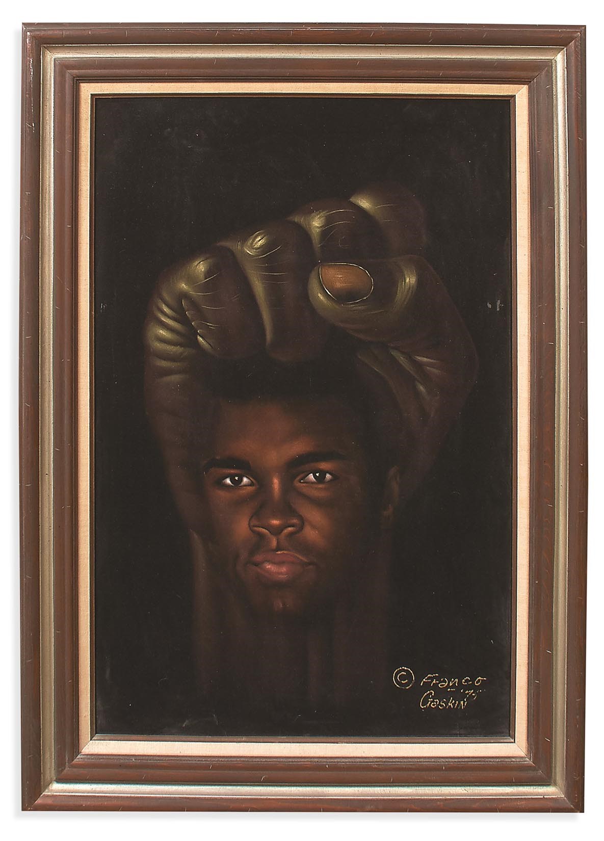 Muhammad Ali & Boxing - 1977 Muhammad Ali Signed Painting - OWNED by Muhammad Ali