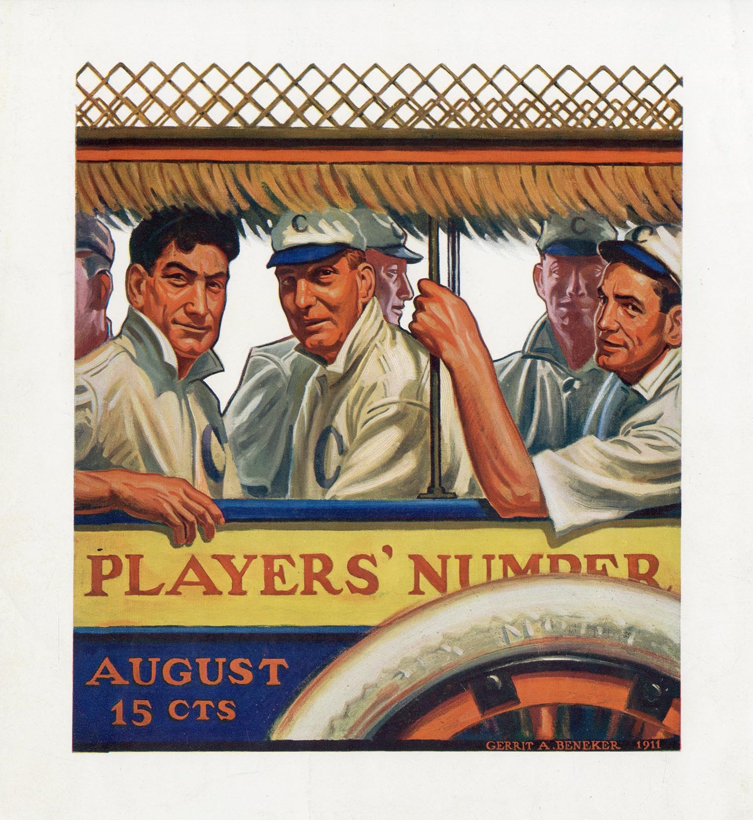 1911 Nap Lajoie, Joe Jackson & Cy Young Cleveland Naps Baseball Magazine Rare Proof Cover