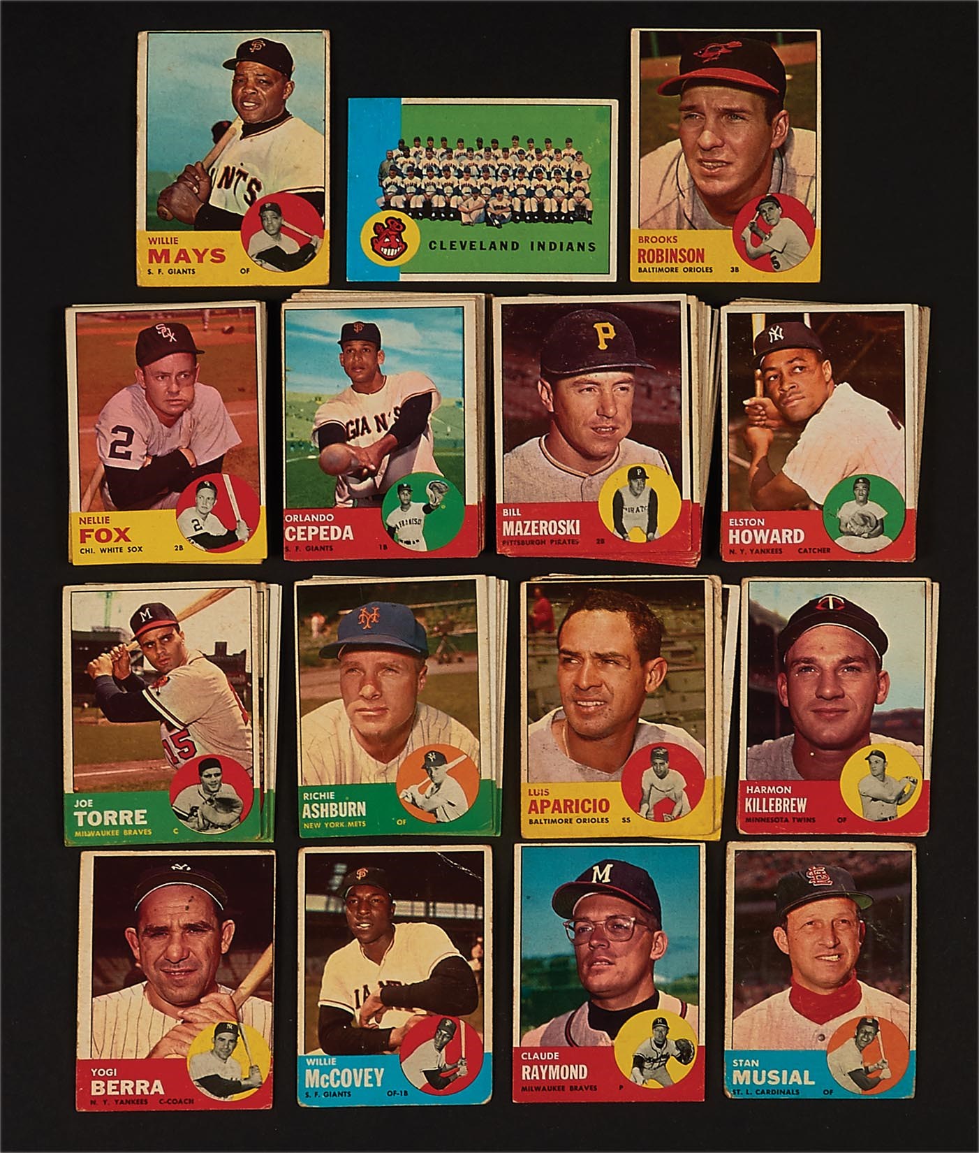 - 1963 Topps Baseball Card Hoard w/Pete Rose Rookie (appx 2,800 cards)