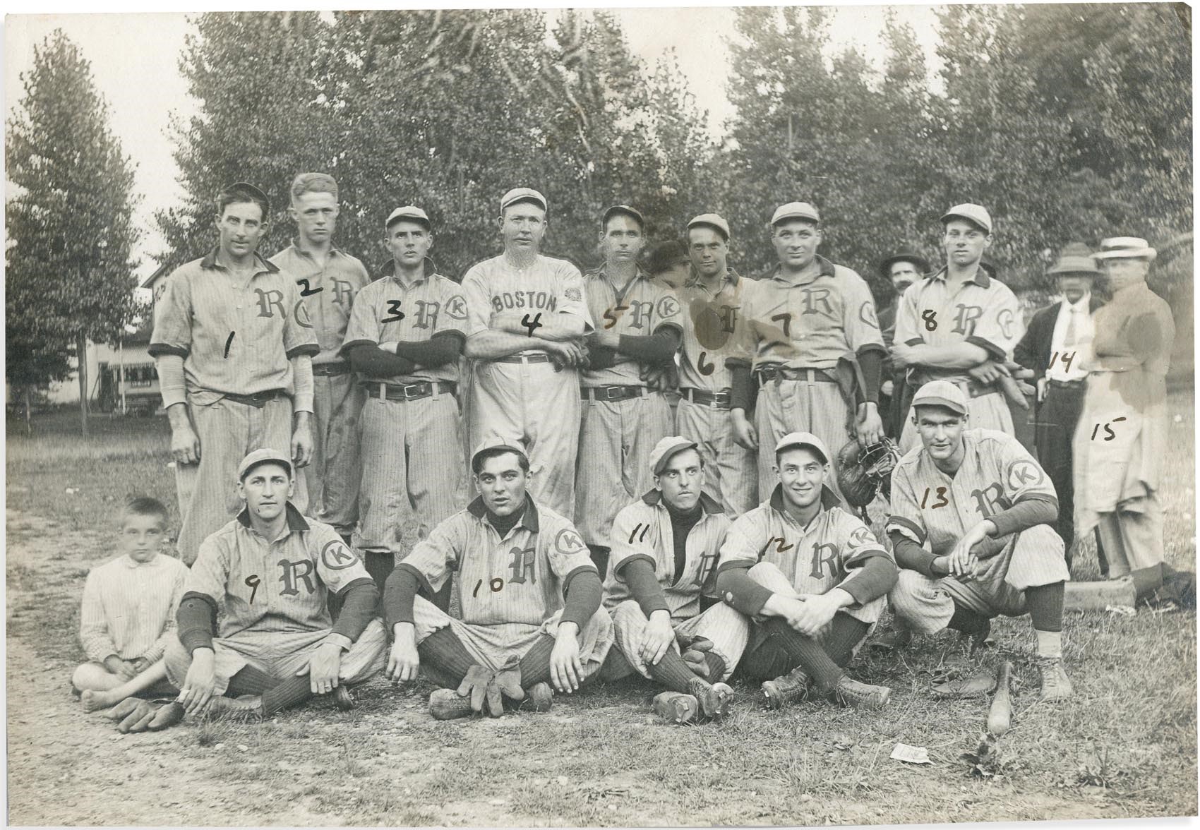 - 1912 Ravenna Ohio Baseball Club Type I Photograph with Cy Young (PSA)