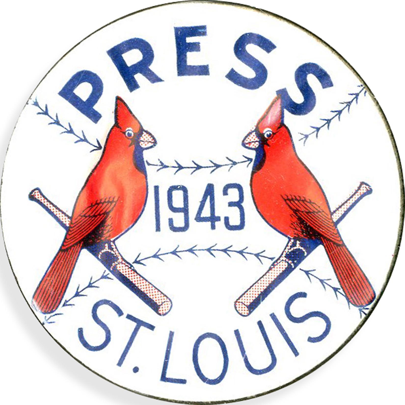1943 St. Louis Cardinals World Series Press Pin