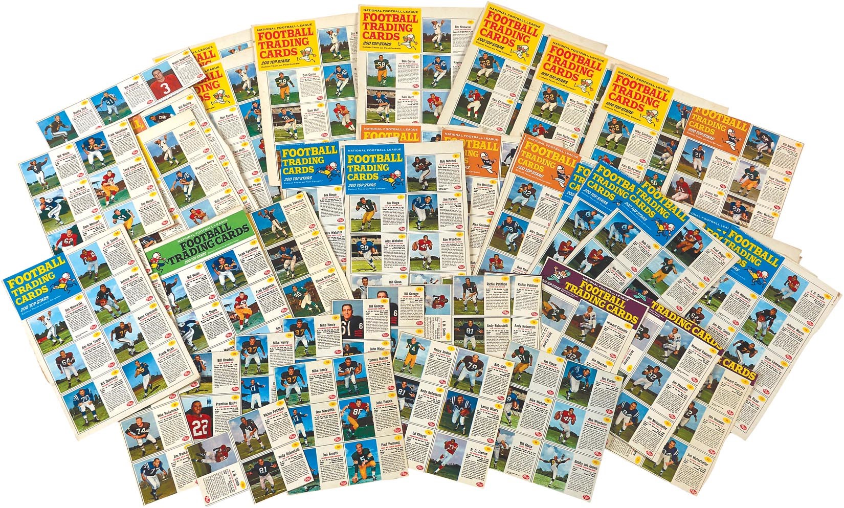 - 1962 Post Cereal Football Find of Uncut Panels (75)