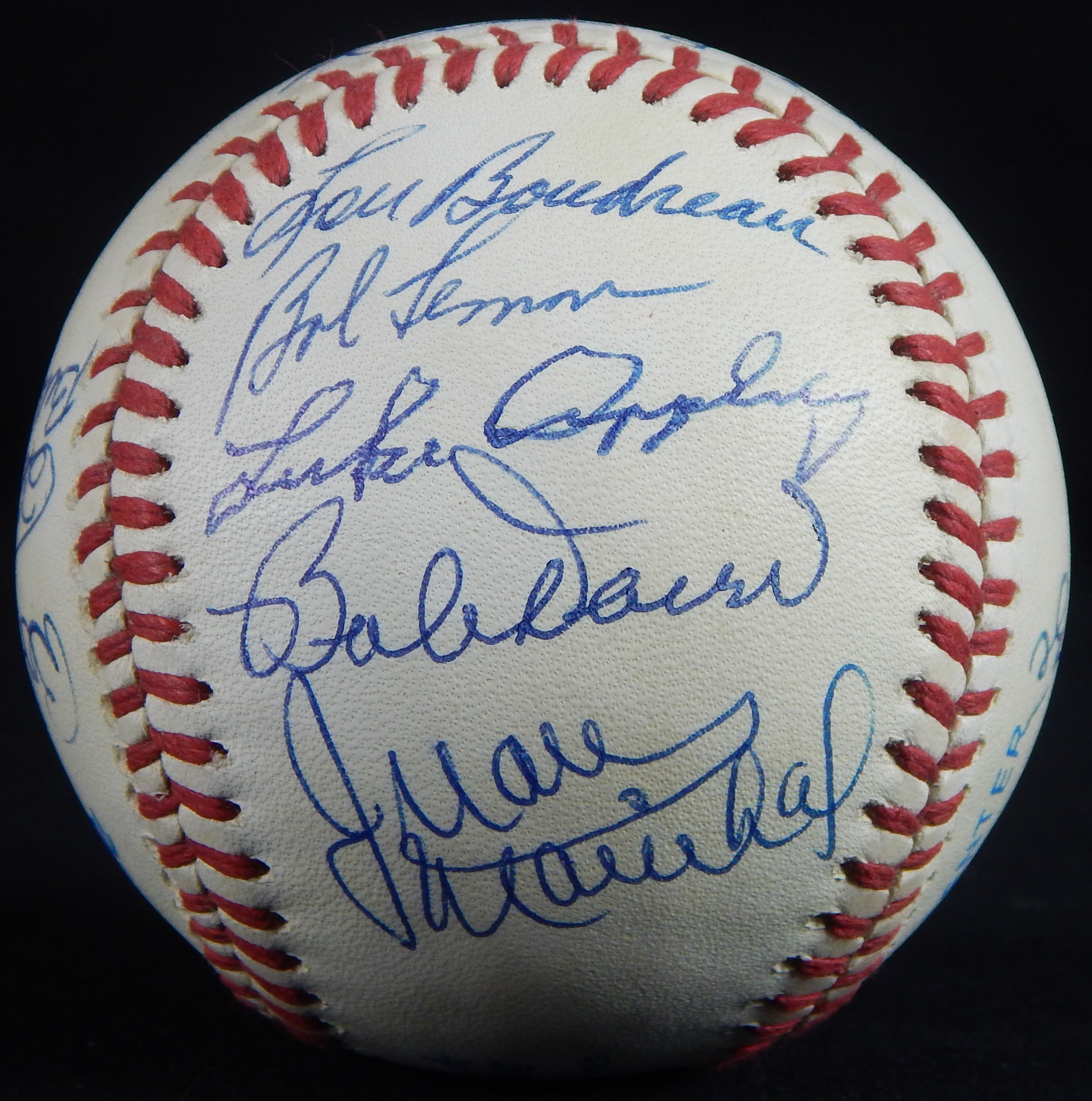 Baseball Autographs - Hall Of Famers Signed baseball (16 signatures)