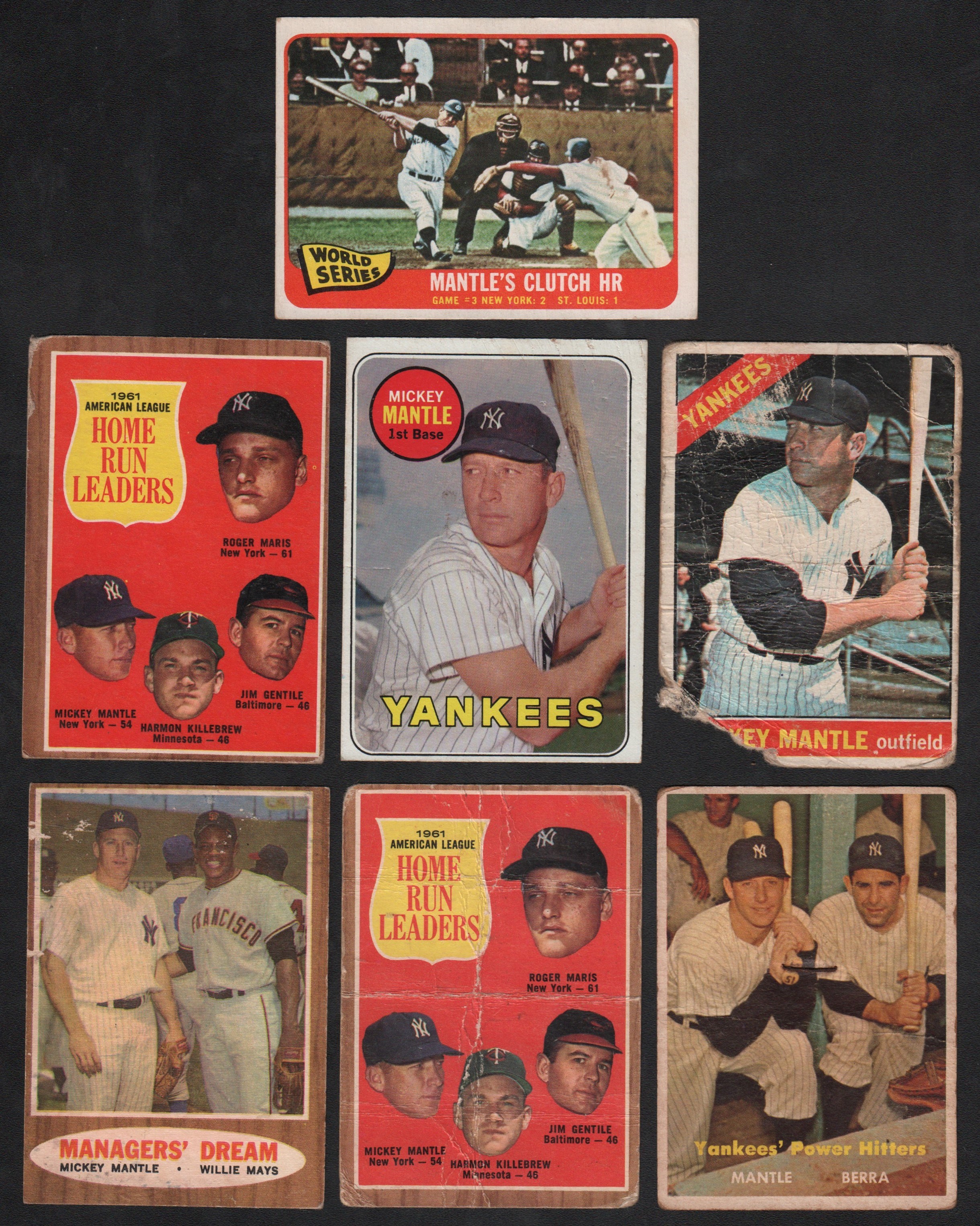Mickey Mantle Topps Low Grade Collection