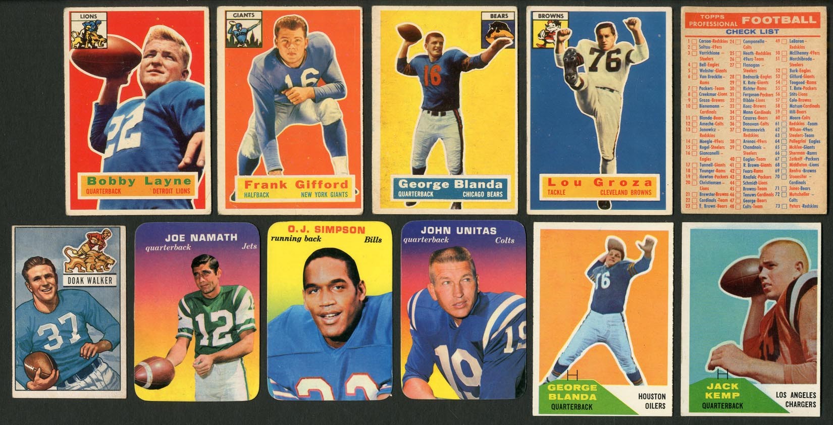 1940s-70s Topps, Bowman & Fleer Football Collection w/Complete Sets (315+ Cards)