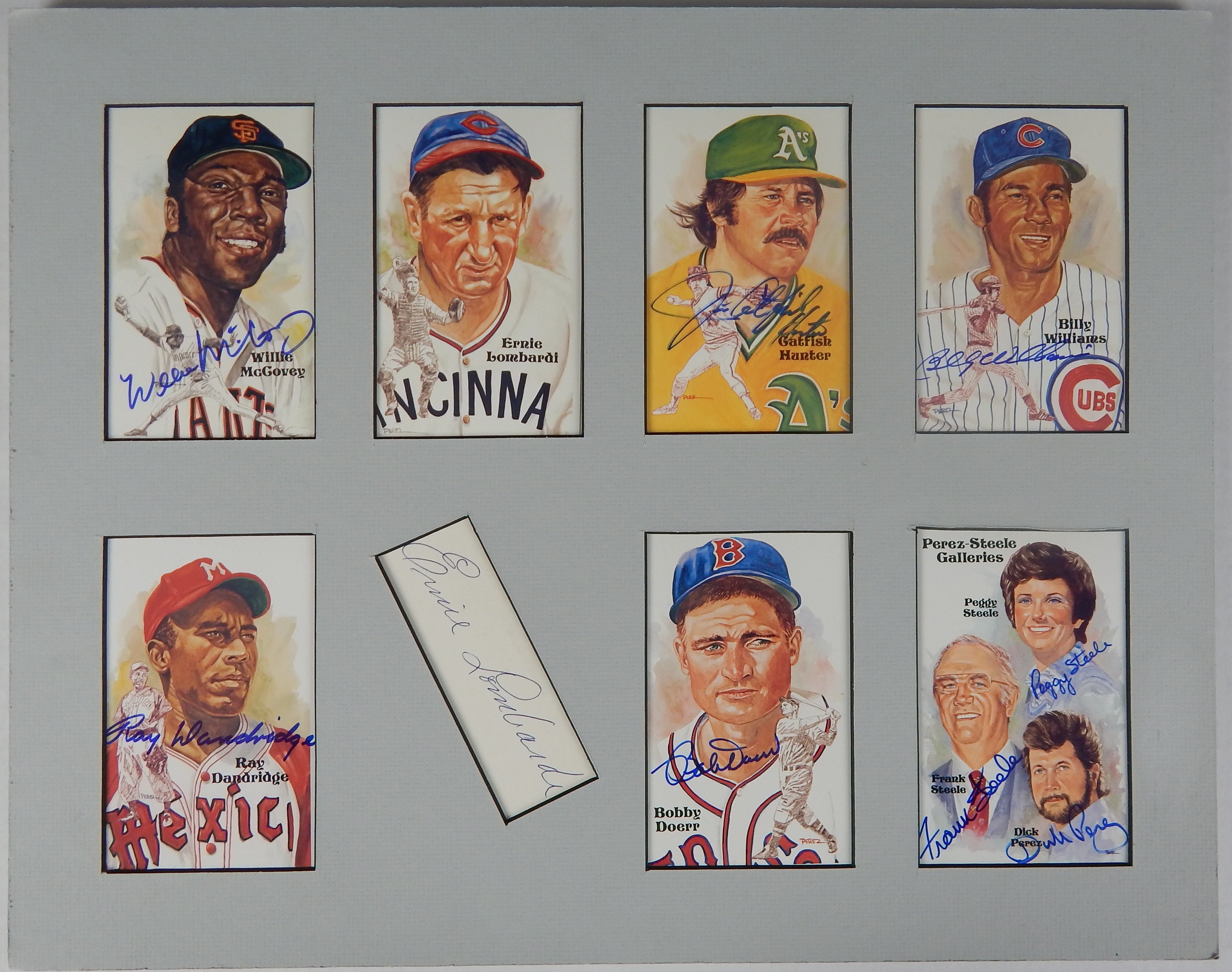 1986 & 1987 National Baseball HOF Induction Classes Perez-Steele Signed Cards