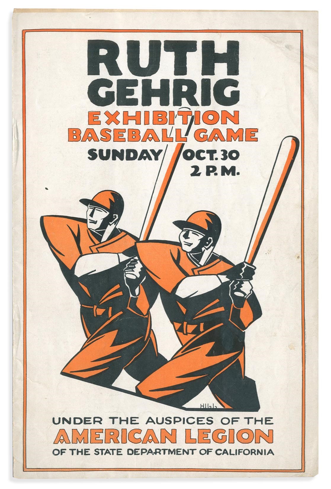 Ruth and Gehrig - 1927 Babe Ruth & Lou Gehrig Barnstorming Program