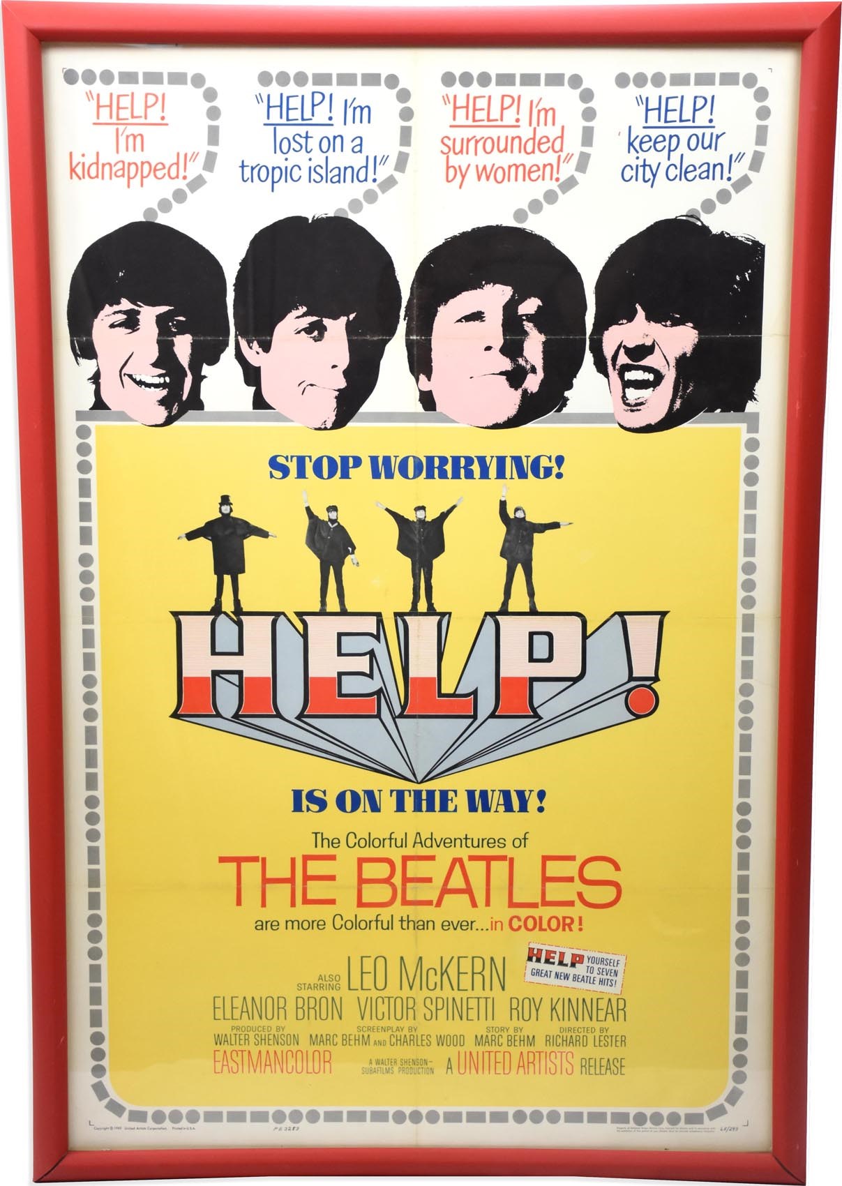- Beatles "Help!" and "A Hard Day's Night" One Sheet Movie Posters
