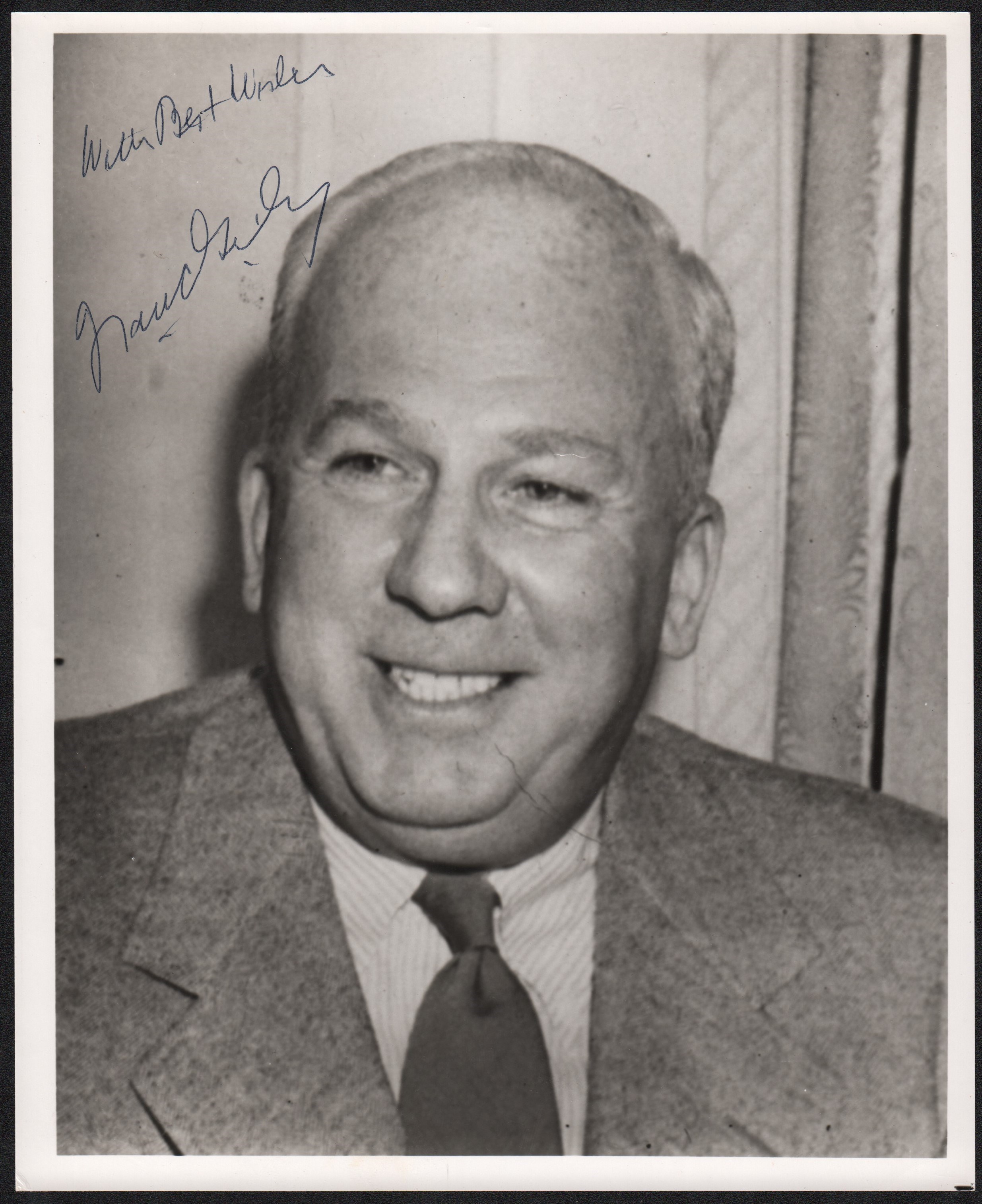 Baseball Autographs - Nice Warren Giles Signed Photo 8x10