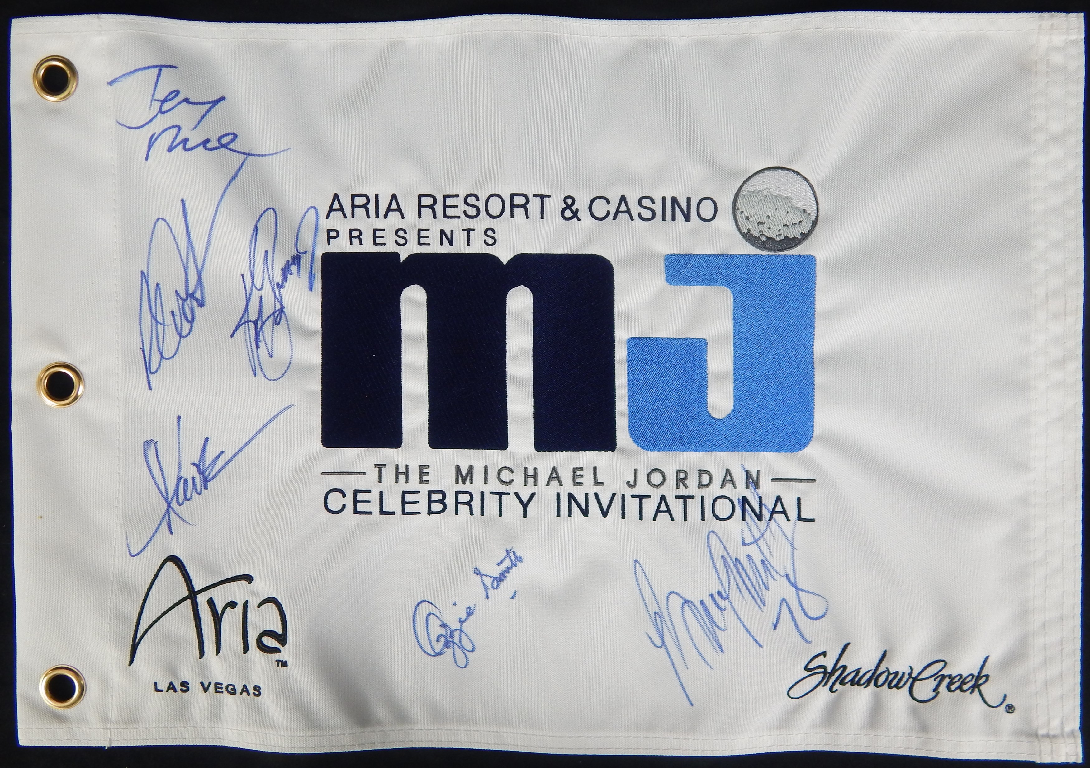 Autographs - Multi-Signed Golf Flag from Michael Jordan Celebrity Golf Tournament