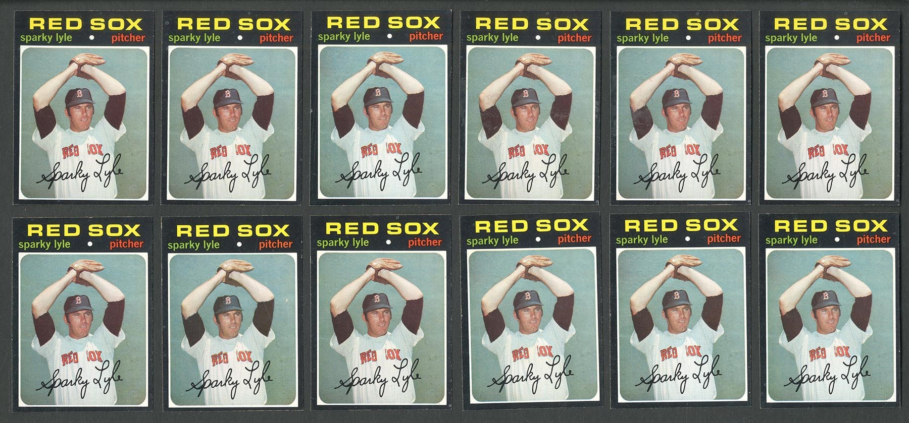- 1971 Topps #649 Sparky Lyle High Number Lot of (12) Cards