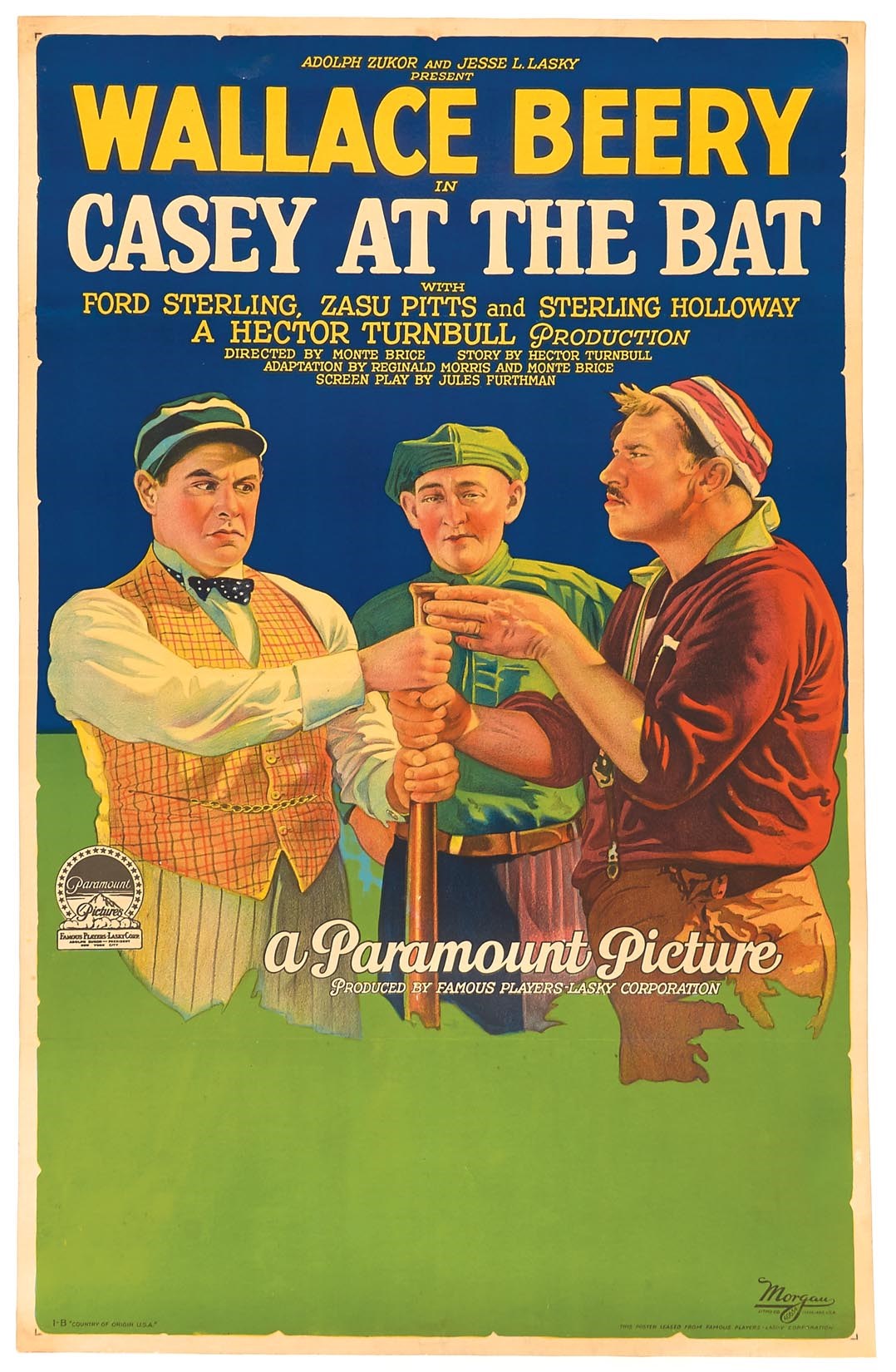 Best of the Best - 1927 Casey at the Bat Film Poster - First One Offered Publicly