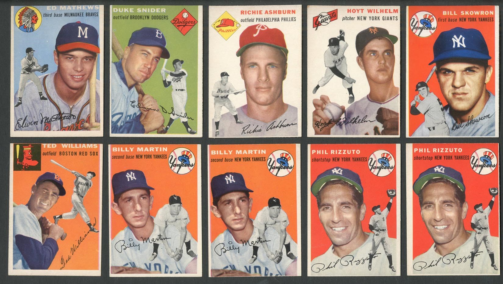 - 1954 Topps Fresh Grouping Collection (266 Cards with Stars)