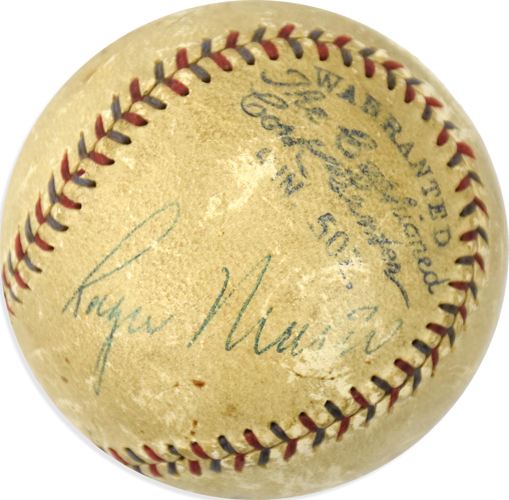 - Circa 1961 Roger Maris Signed OAL Reach Baseball