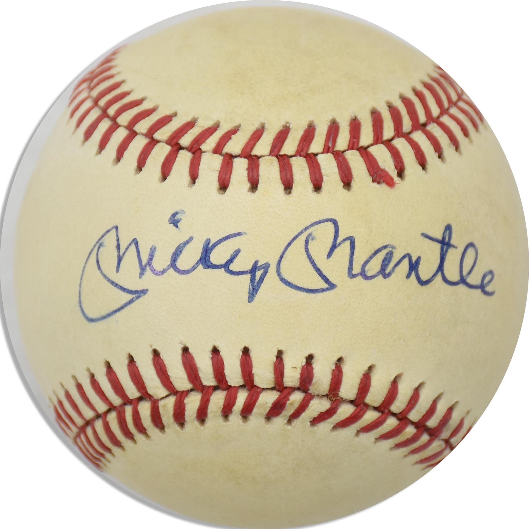 Mantle and Maris - Mickey Mantle Single Signed Baseball