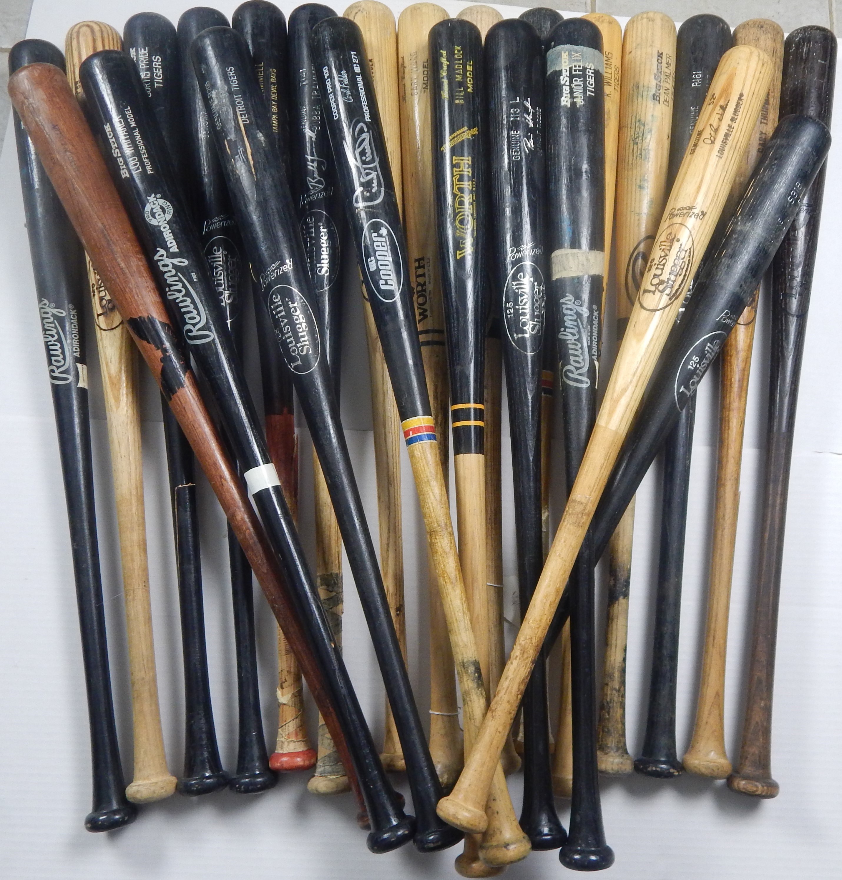 Baseball Equipment - Detroit Tigers Game Used Bats (24)