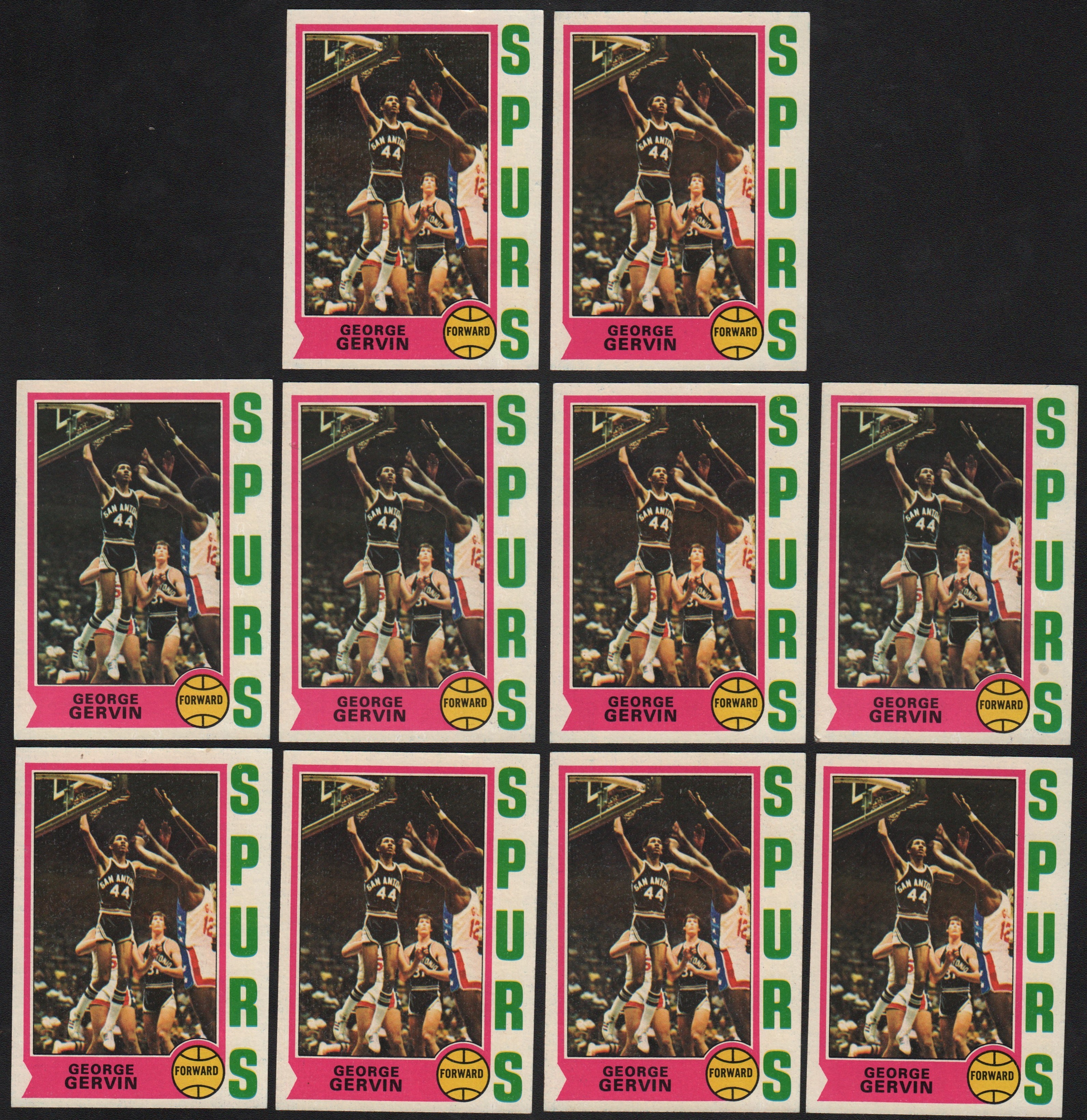 Basketball Cards - 1974 Topps #196 George Gervin RC Lot of (10)