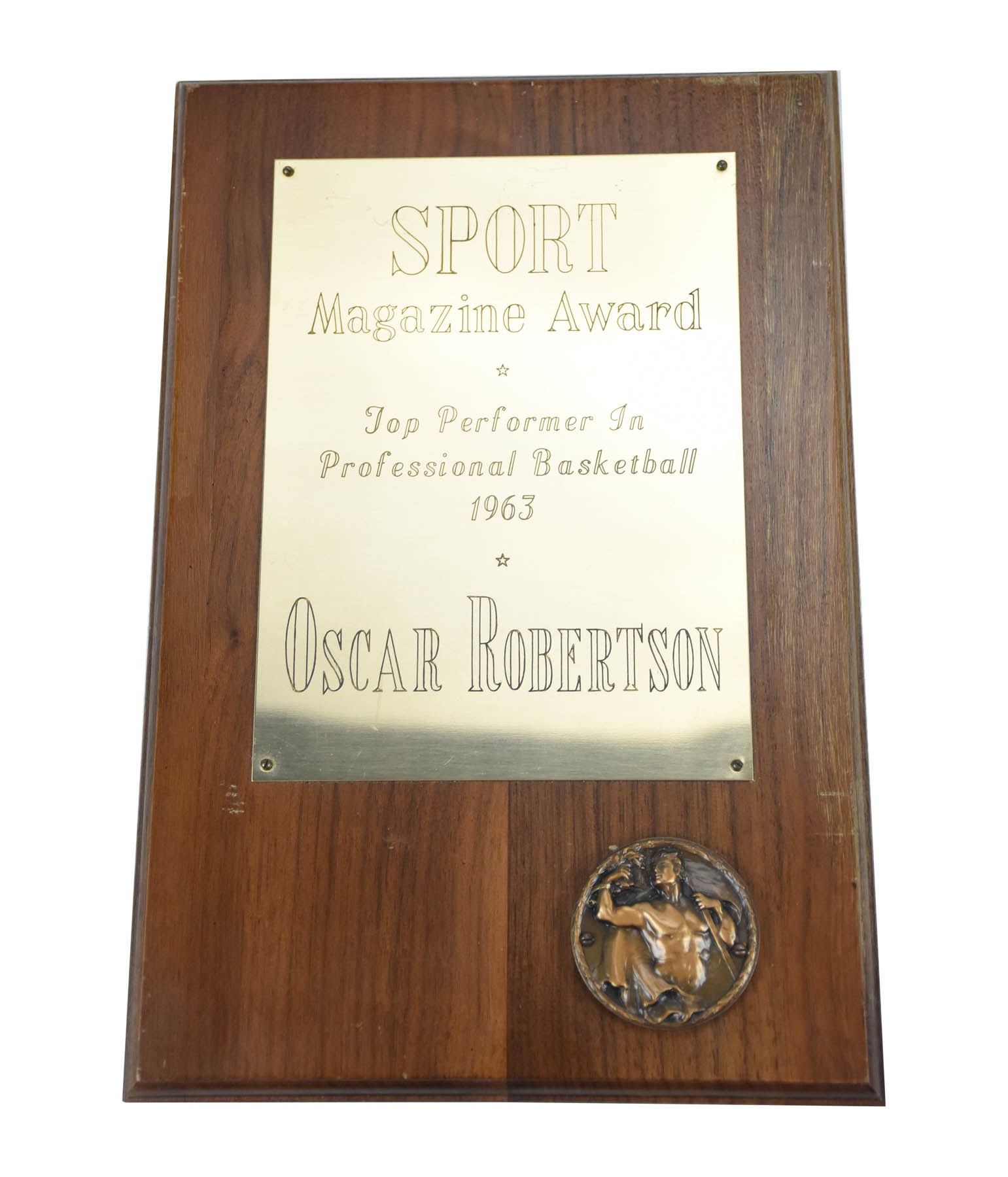 The Oscar Robertson Collection - 1963 Oscar Robertson Sport Magazine Top Performer In Basketball Award