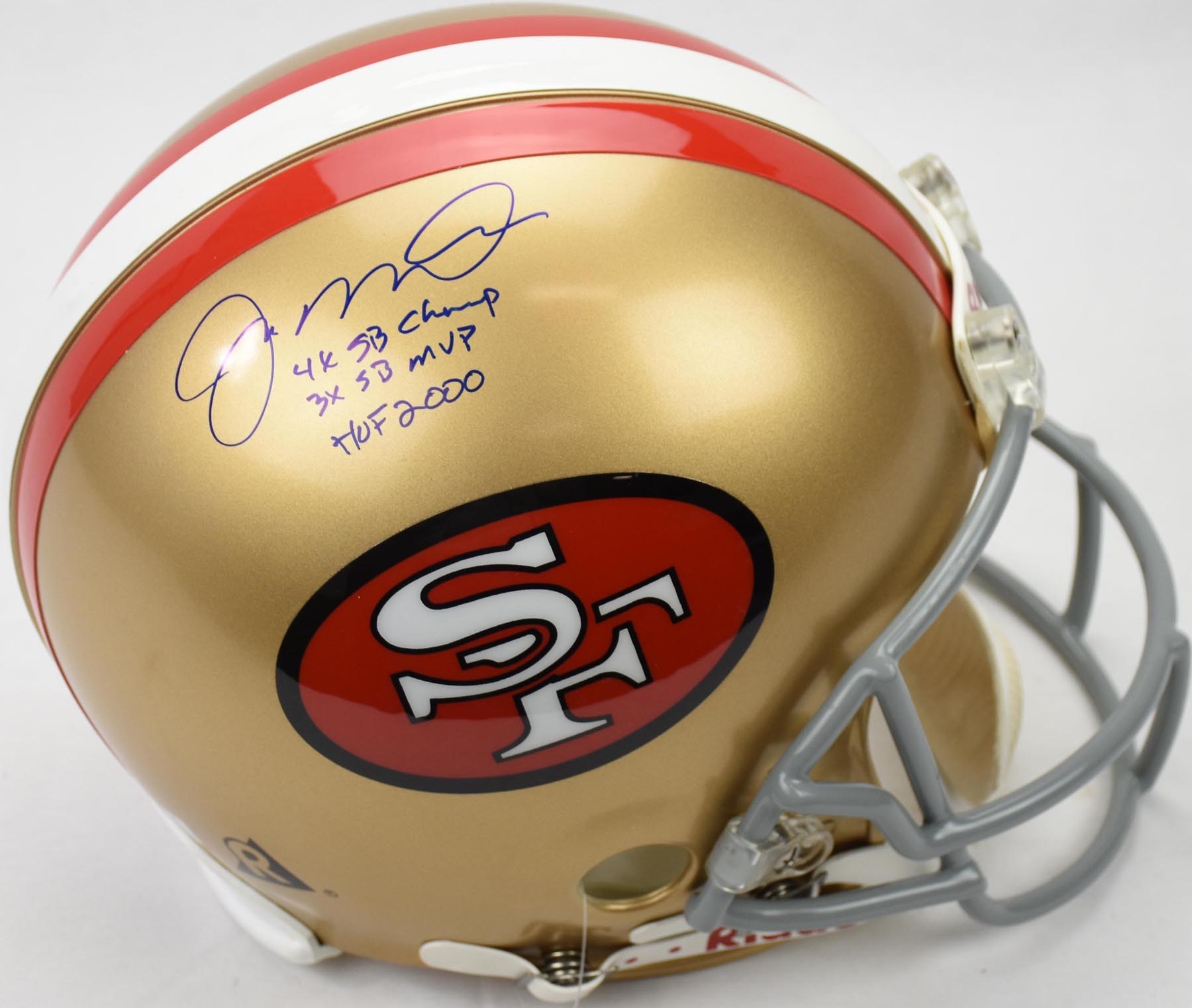 - Joe Montana Signed Inscribed Full Size 49ers Helmet
