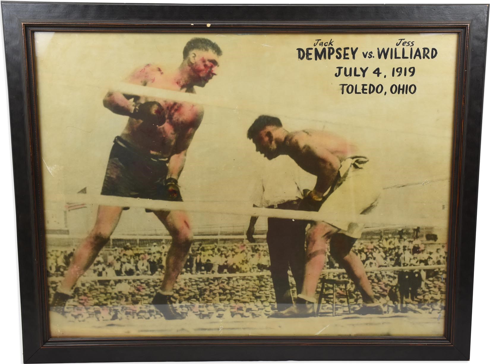 Muhammad Ali & Boxing - Large 1919 Dempsey v. Willard Colorized Photograph (42x33")