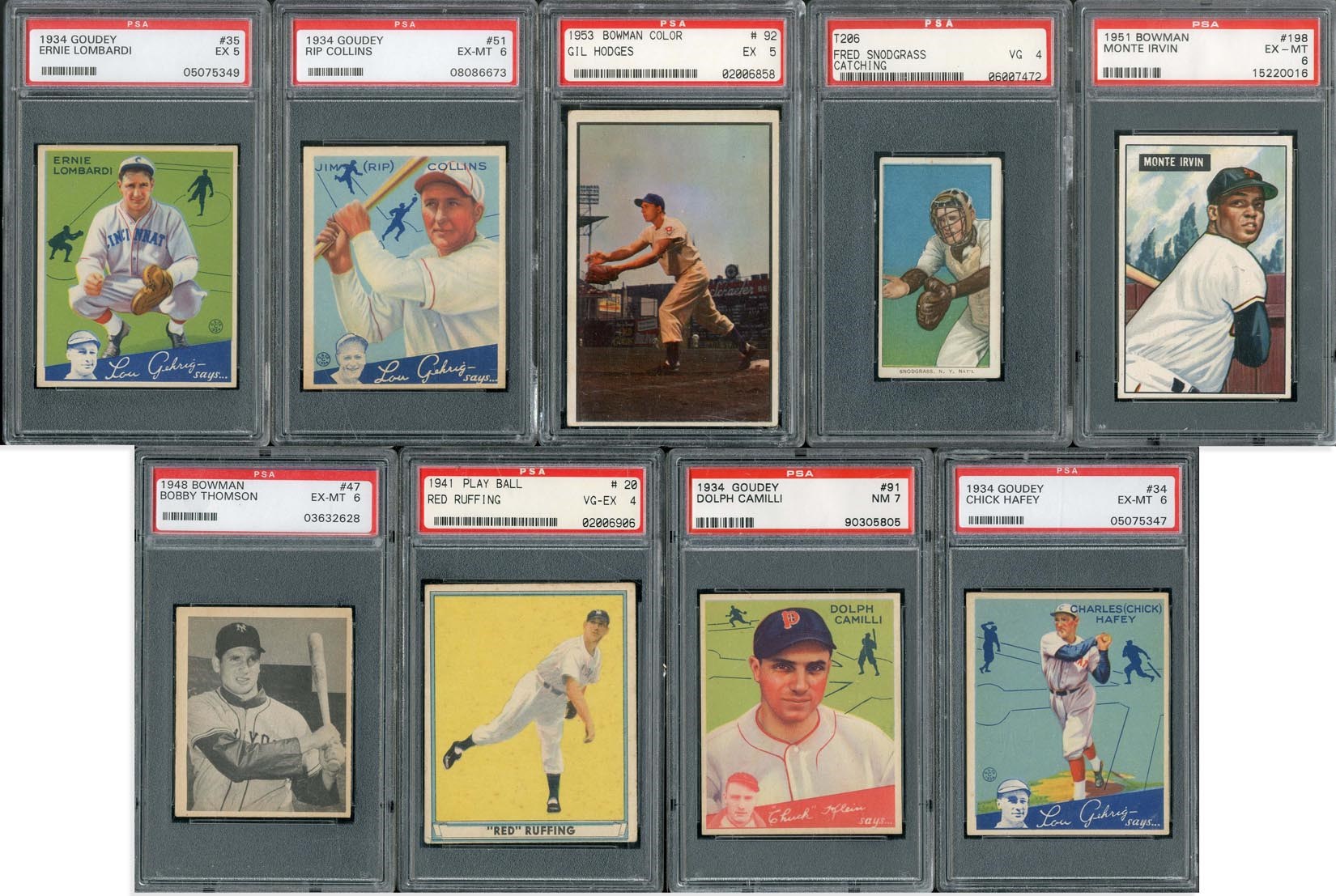 - 1900s-50s Goudey, Topps, Bowman and More PSA Graded Collection (225+ Cards)
