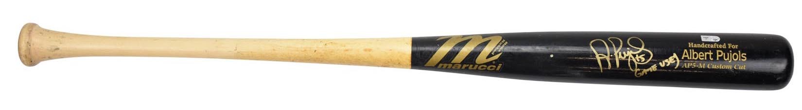 Baseball Equipment - 2010 Albert Pujols Signed Game Used "Home Run" Bat (Photo-Matched & MLB Auth.)