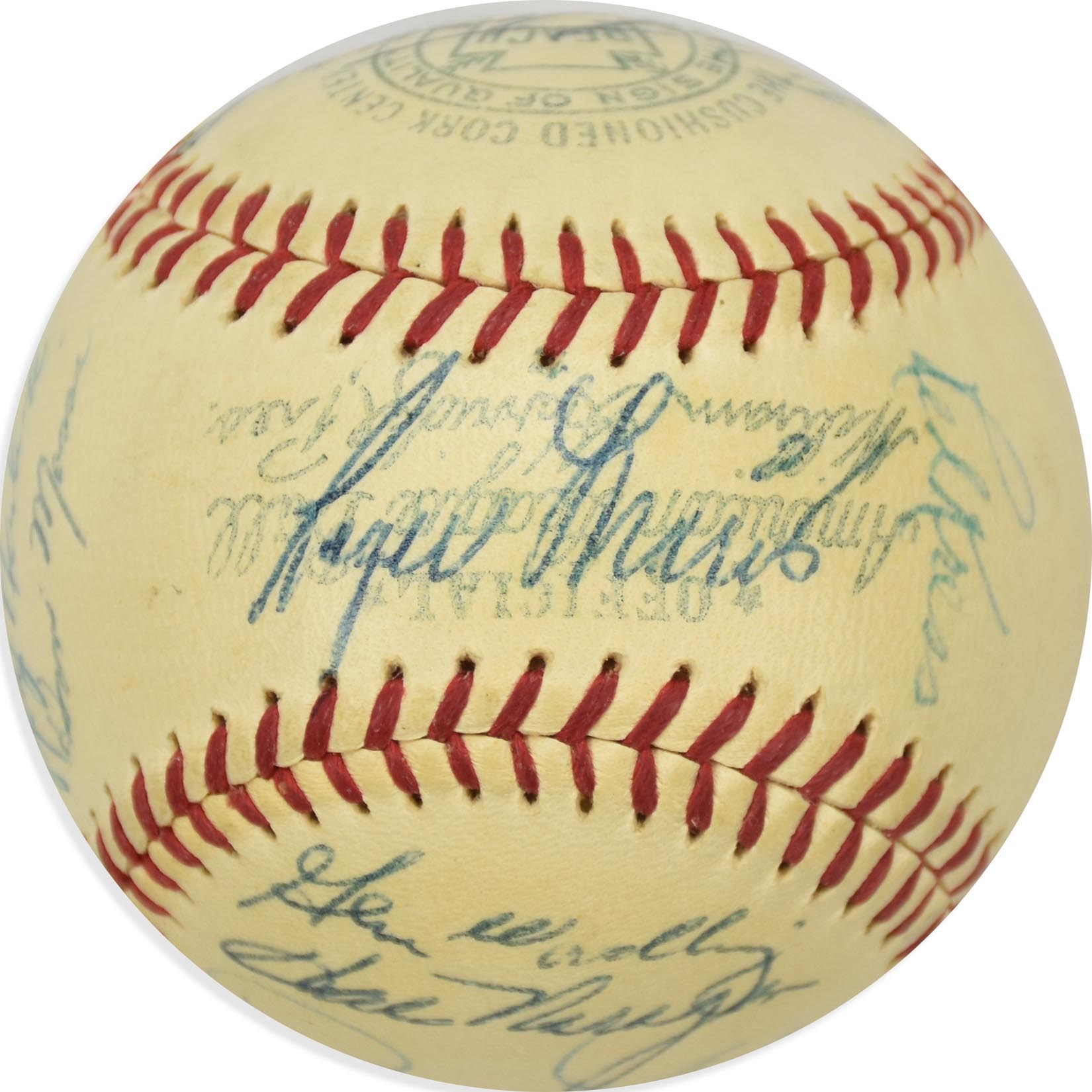Baseball Autographs - 1957 Cleveland Indians Team-Signed Baseball with Rookie Roger Maris
