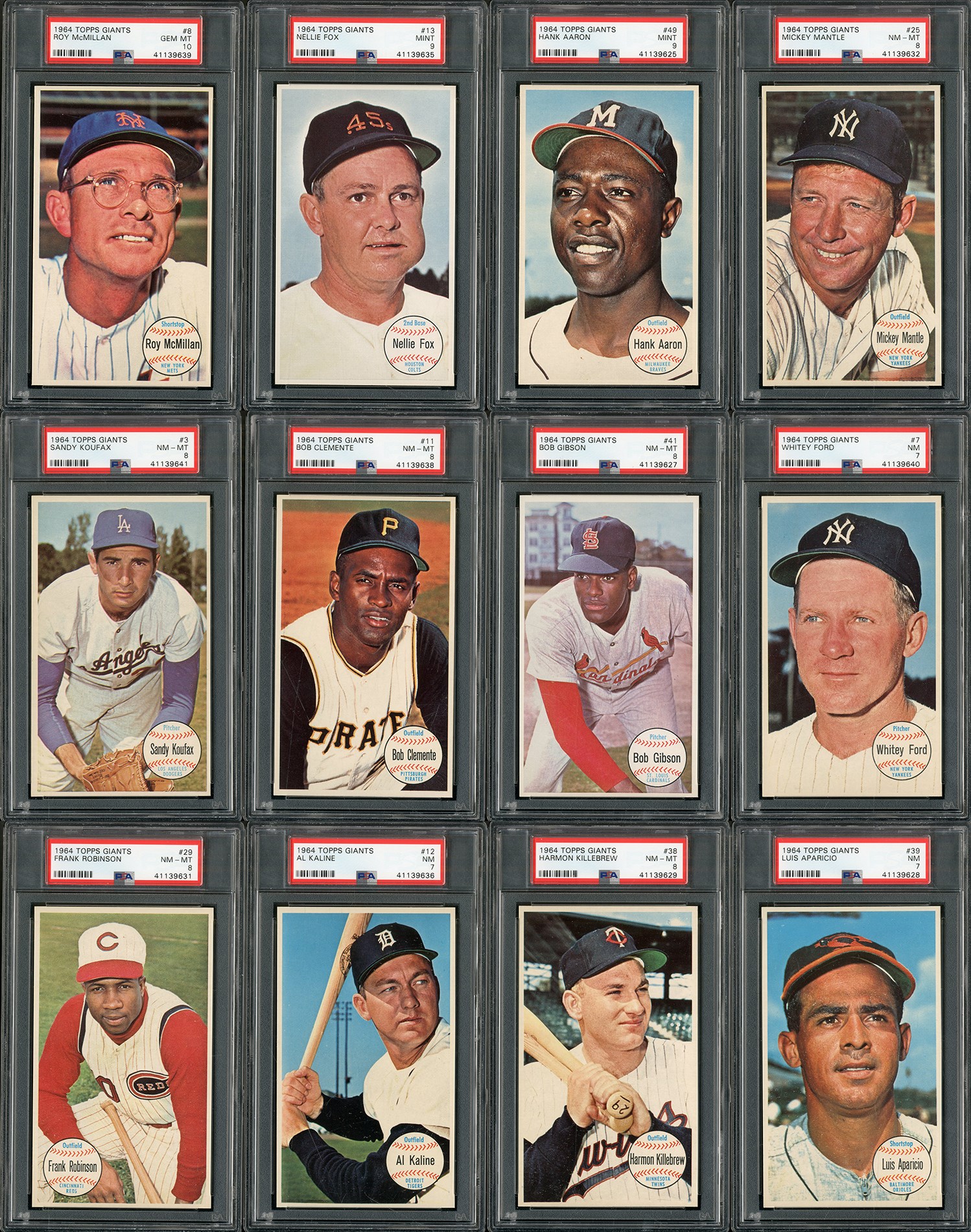 Spectacular 1964 Topps Giants Complete Set (w/17 PSA Graded)