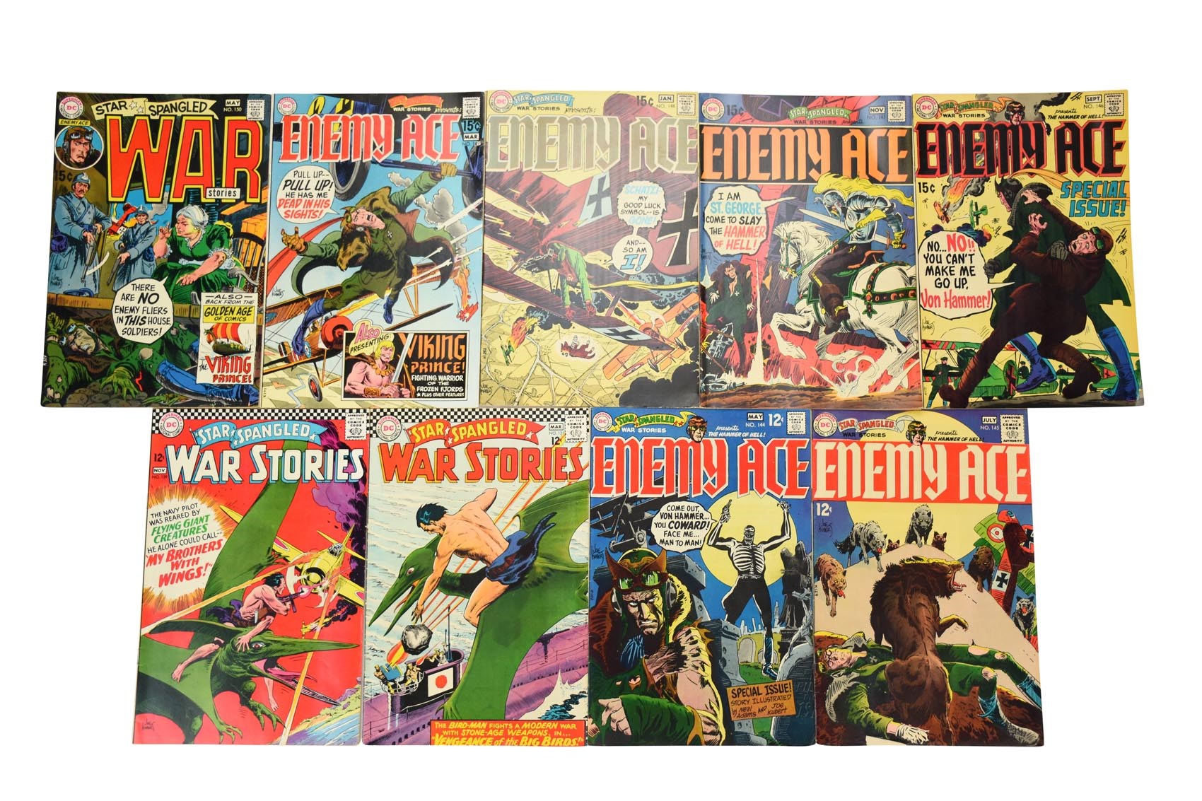 - 1960s Star Spangled War Stories DC High Grade Comic Book Lot (9)